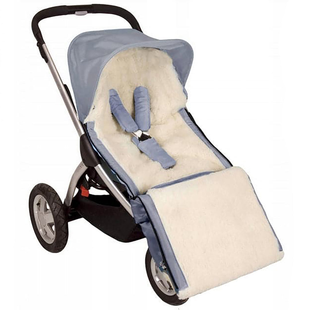 Gray Organic Wool Adjustable Footmuff