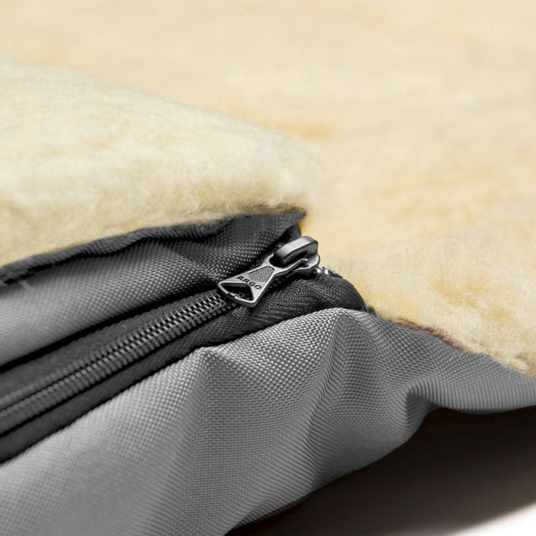 Gray Organic Wool Adjustable Footmuff