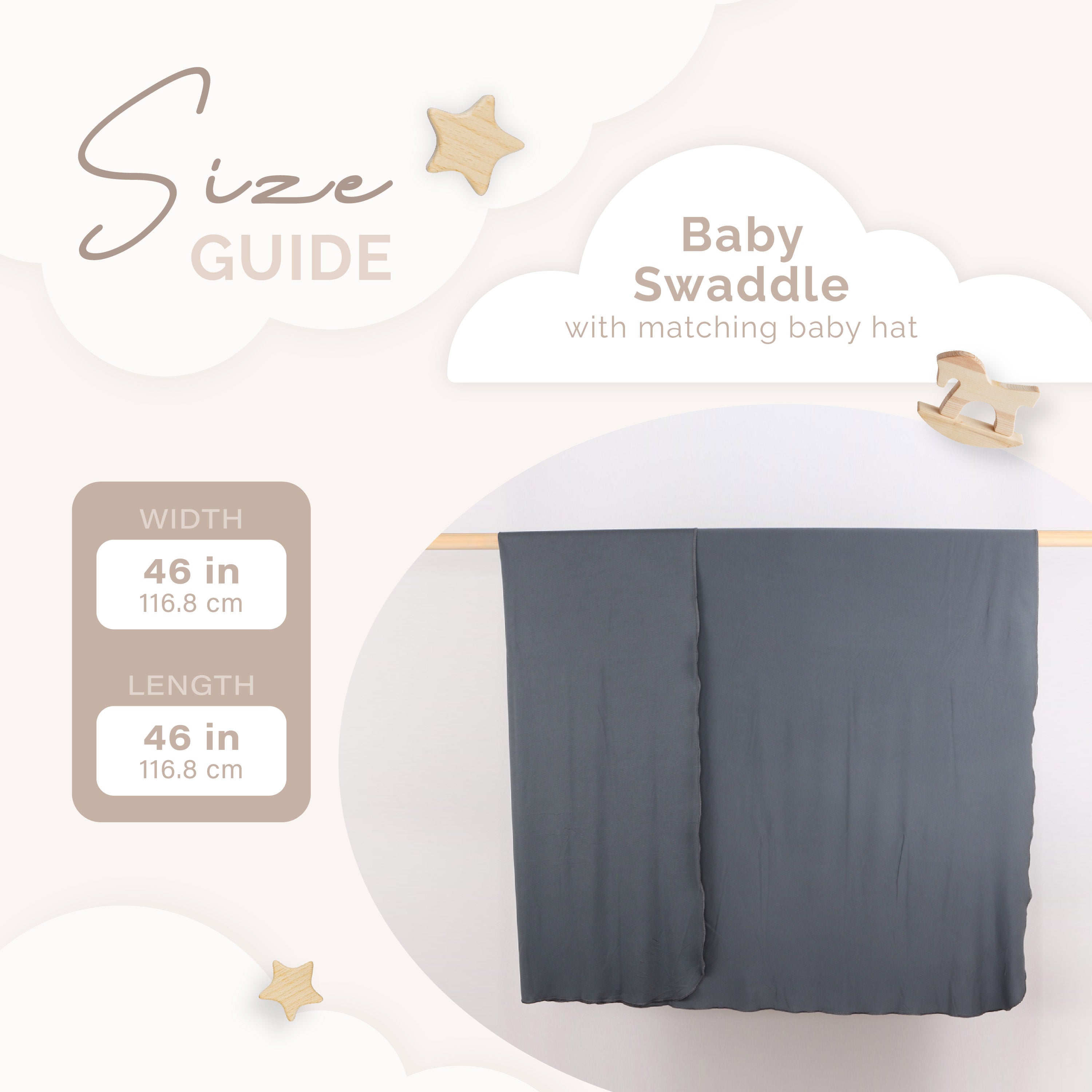 Baby Swaddle Blanket + Hat
