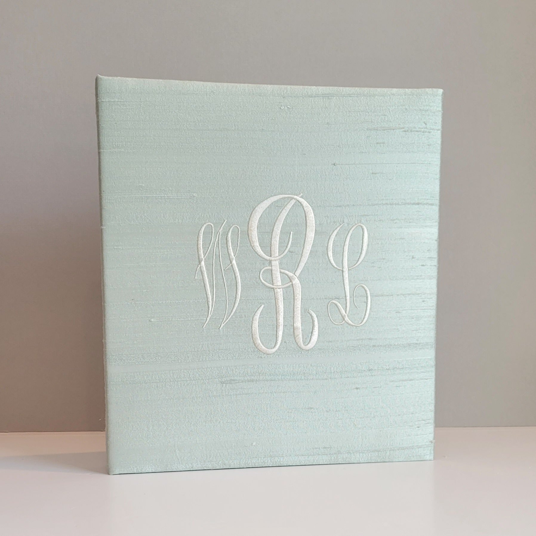 Baby Memory Book - Green Silk (no Bow)