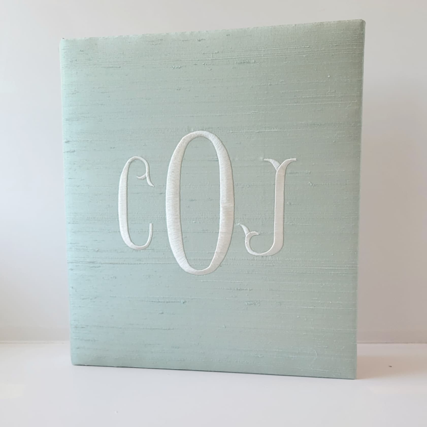 Baby Memory Book - Green Silk (no Bow)