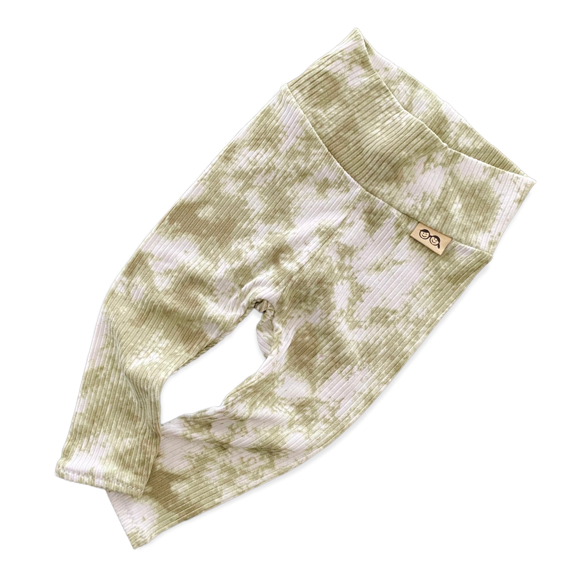 Green Tie Dye Ribbed Lounge Set