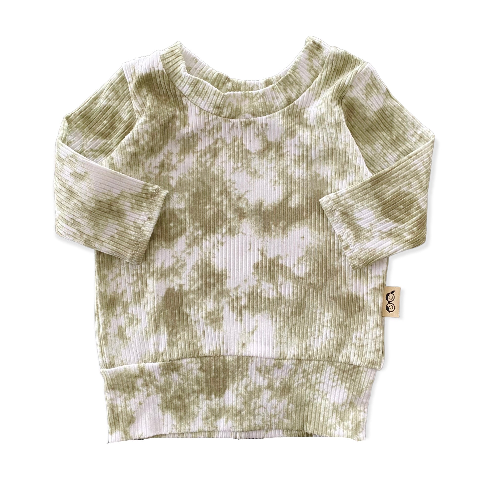 Green Tie Dye Ribbed Lounge Set