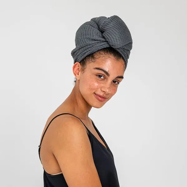 Bamboo Waffle Hair Towel