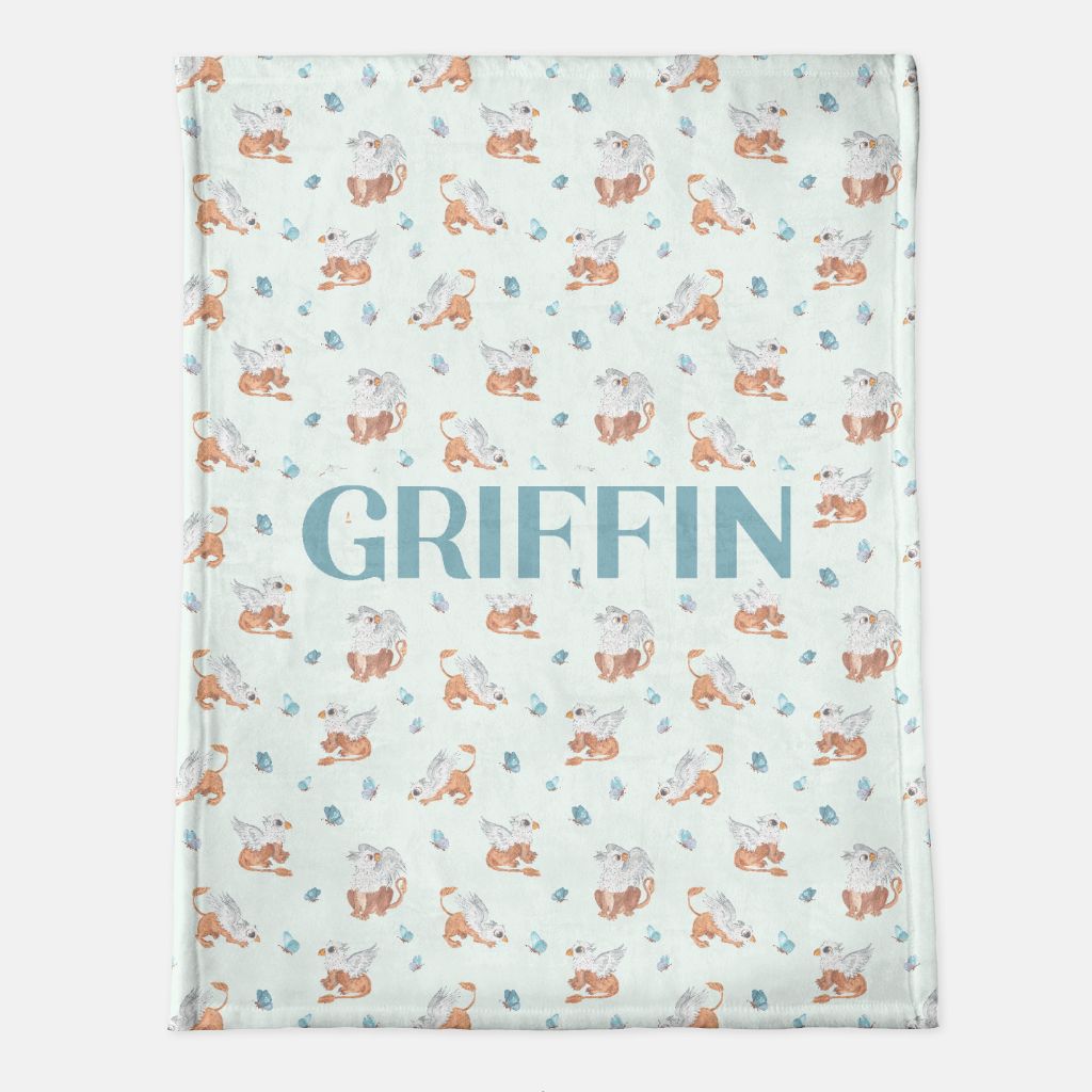 Griffin Personalized Minky Blanket