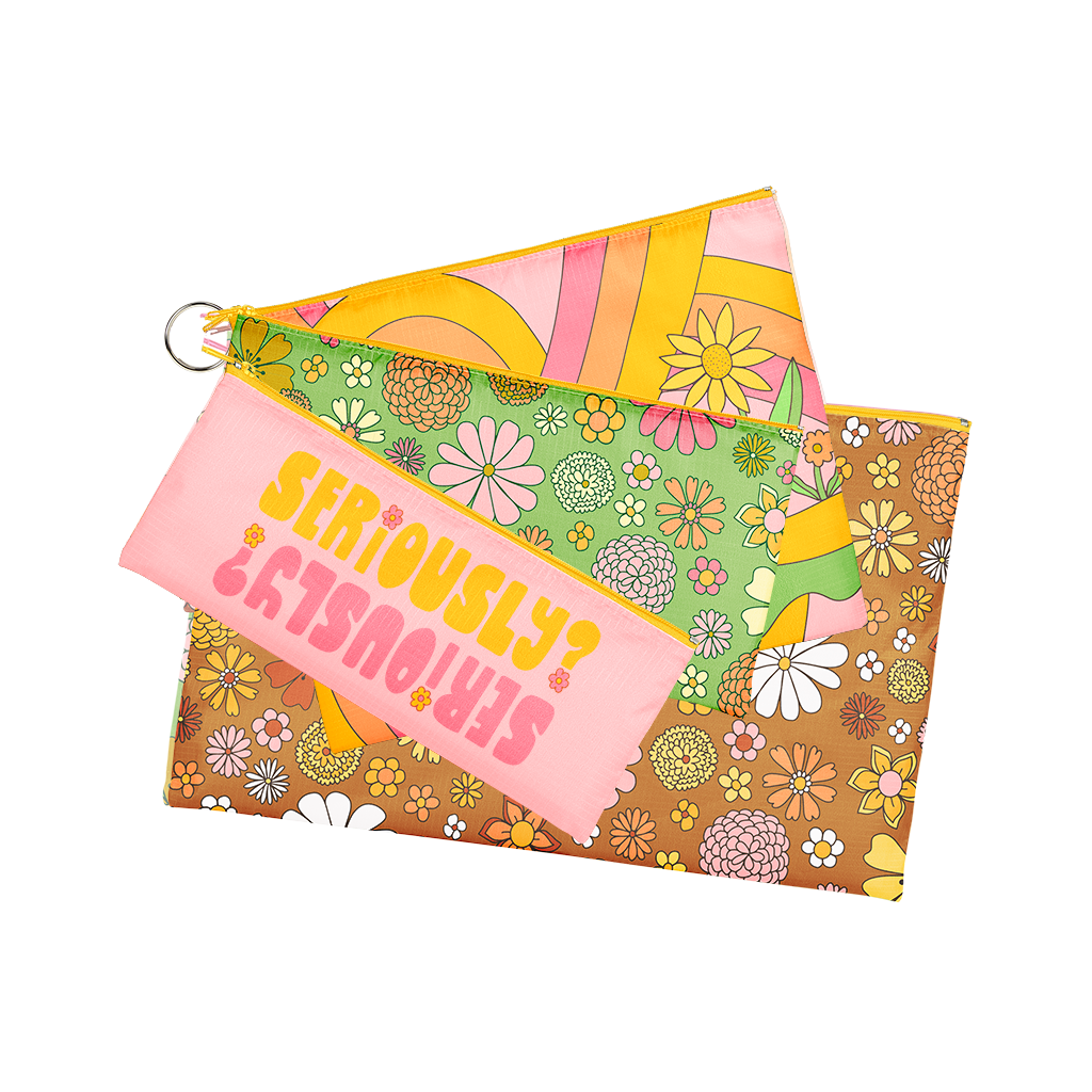 Flower Power Pouch Set