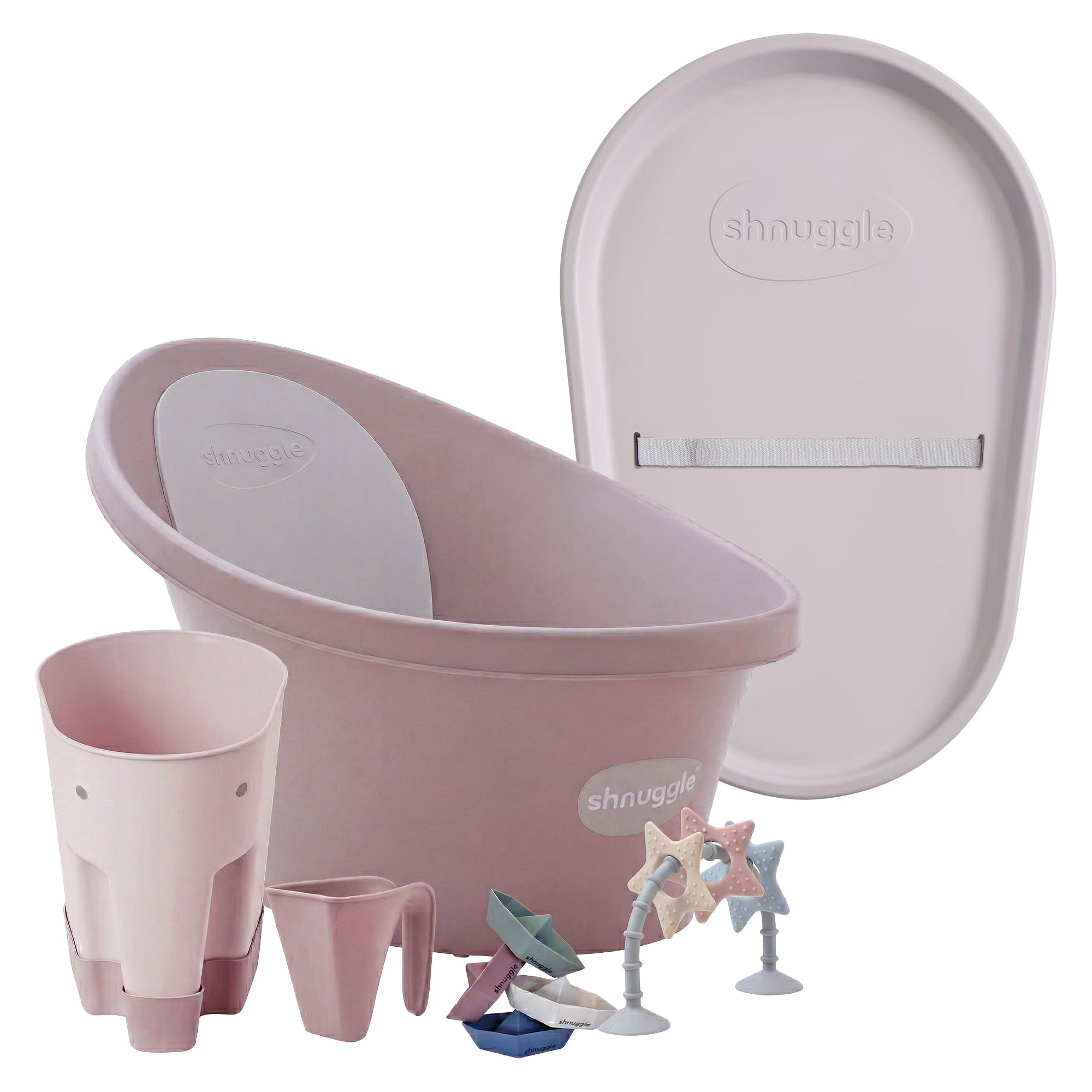 Shnuggle Bath & Change Bundle: Baby Bath & Changing Bundle + Accessories - 6-piece Set For Cozy Bath & Diaper Time