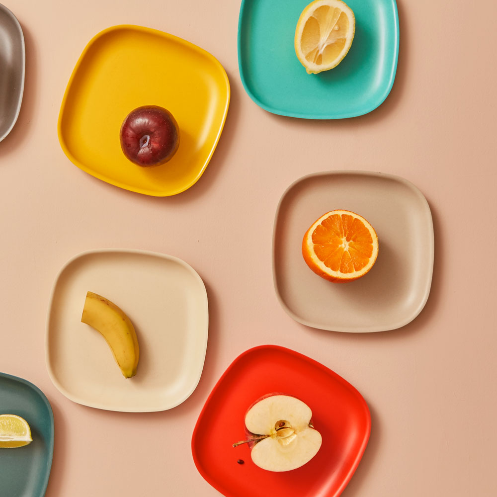 Bamboo Side Plate - 4 Piece Set - Lagoon