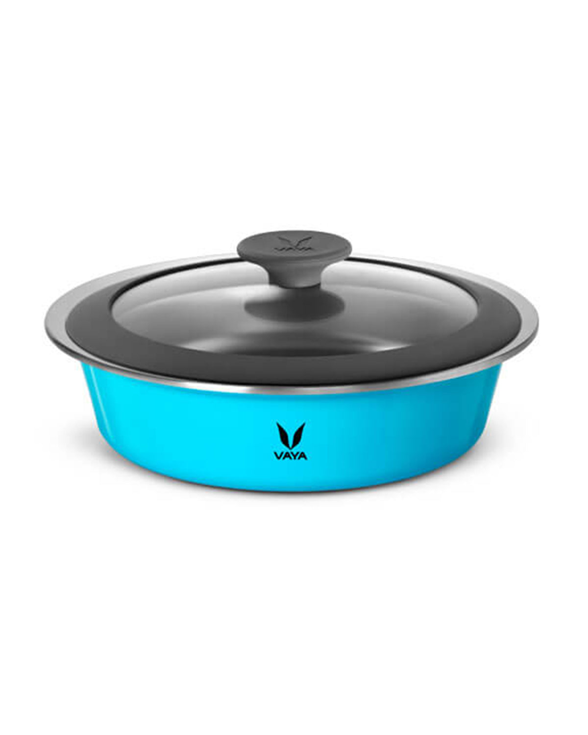 Vaya Hautecase - 37.2 Fl.oz - Azure Blue - With Glass Lid