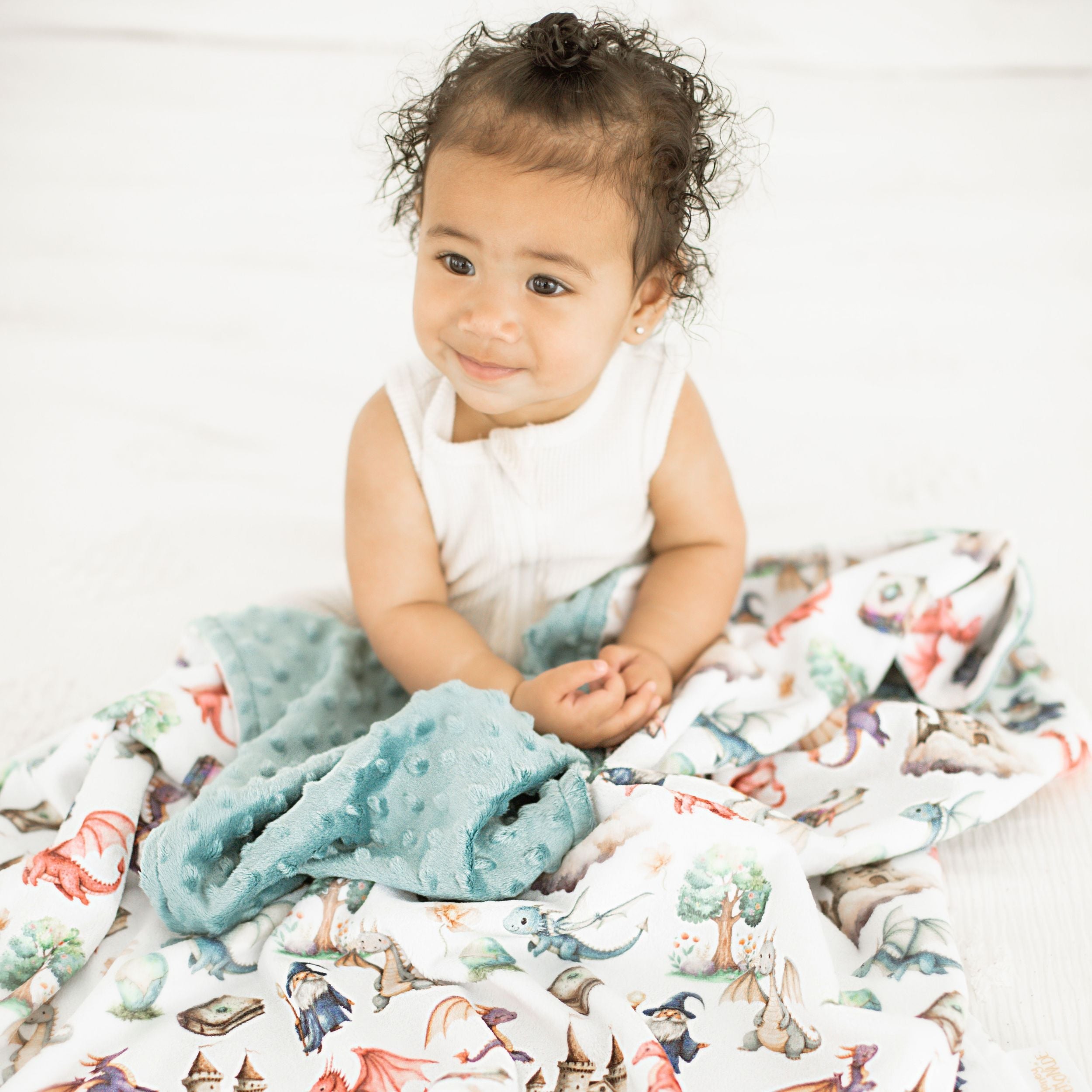 Dragon's Kingdom Minky Baby Blanket