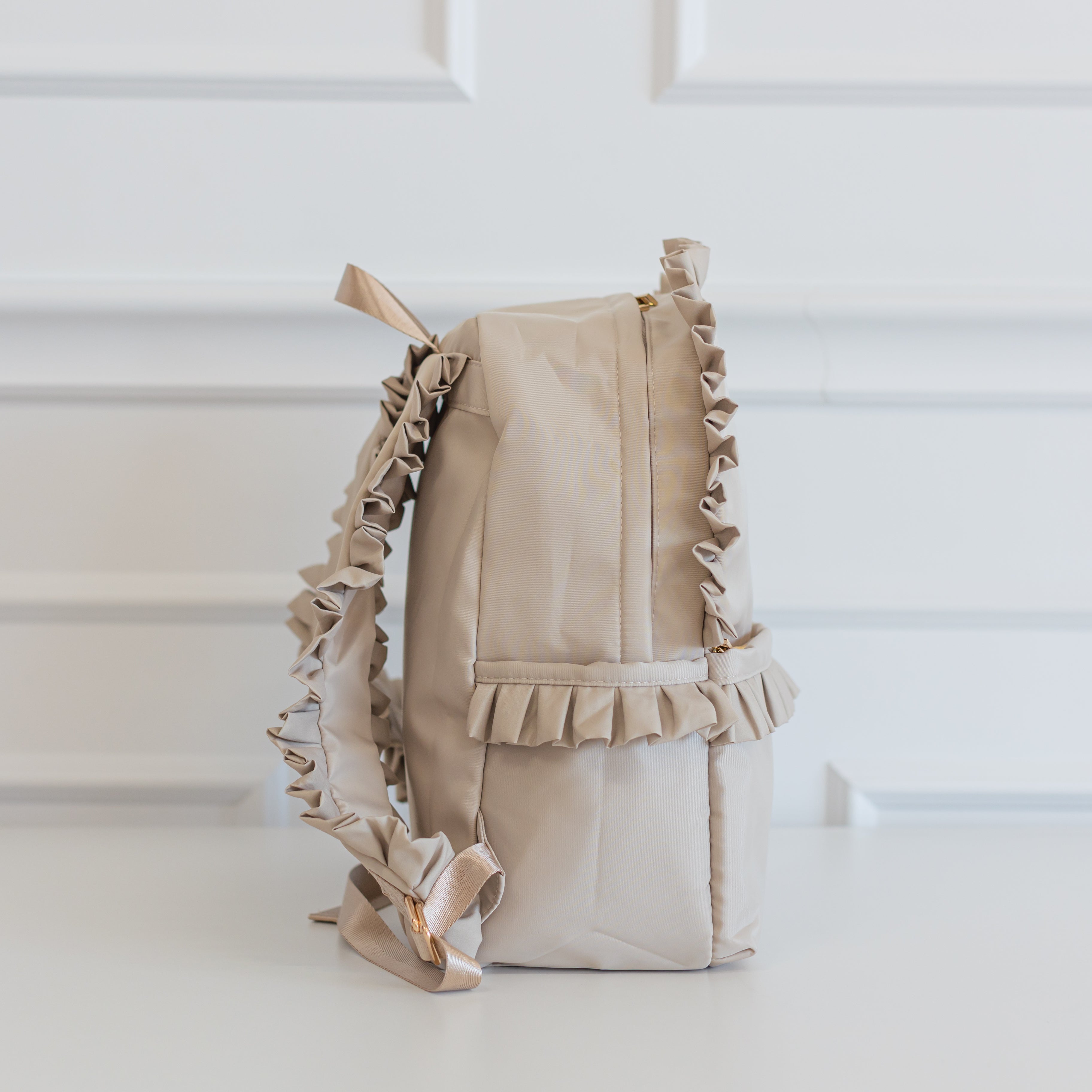 Ruffled Nylon Backpack