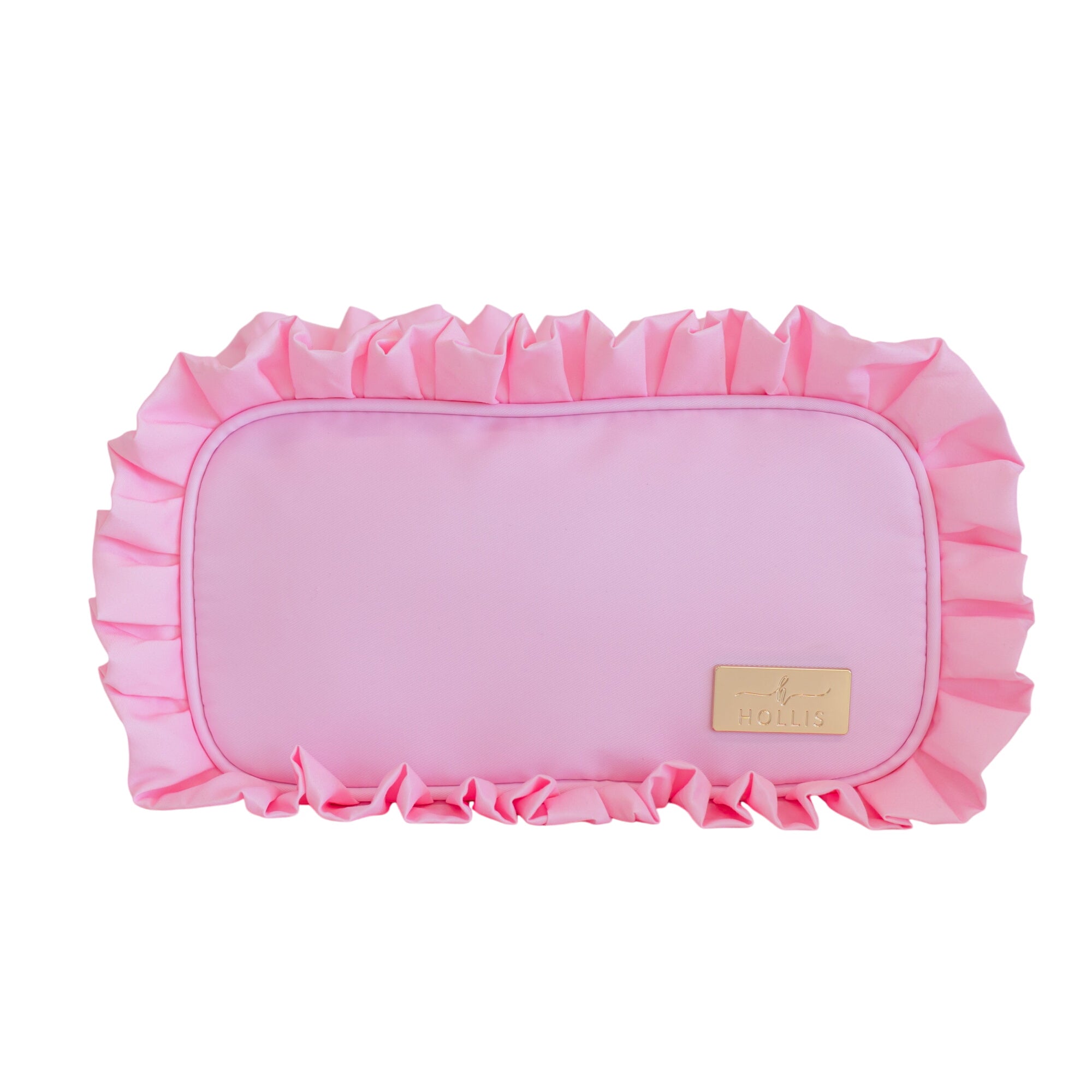 Ruffled Nylon Medium Pouch