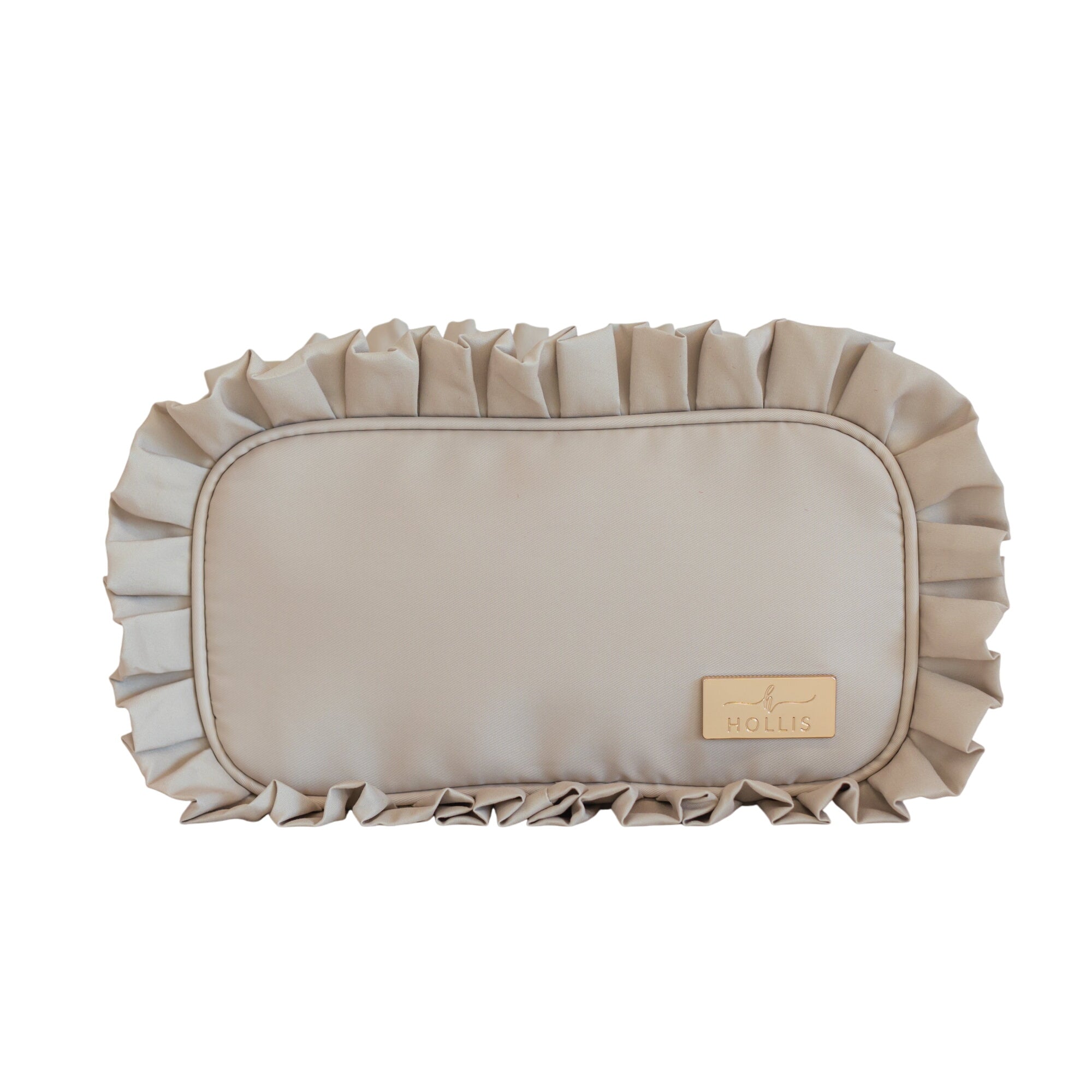 Ruffled Nylon Medium Pouch