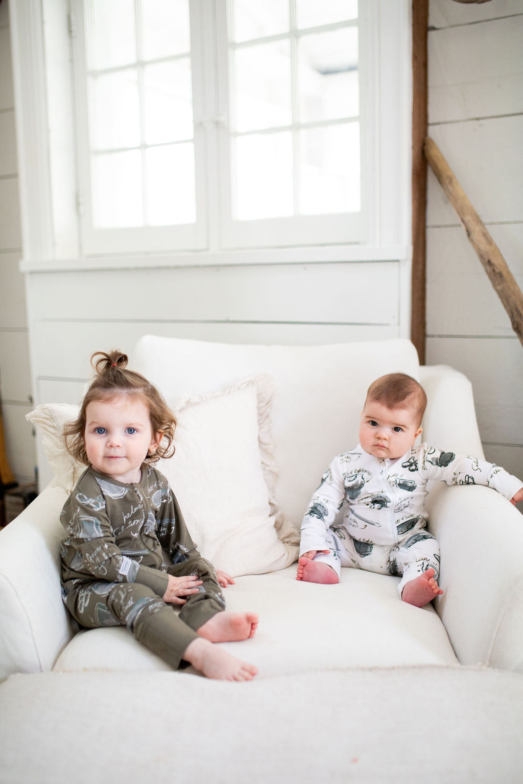 Armor Of God Green Pj Footless Onesie Bamboo