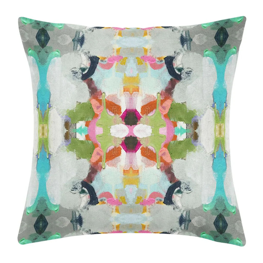 Summer Garden Red Pillow By Laura Park