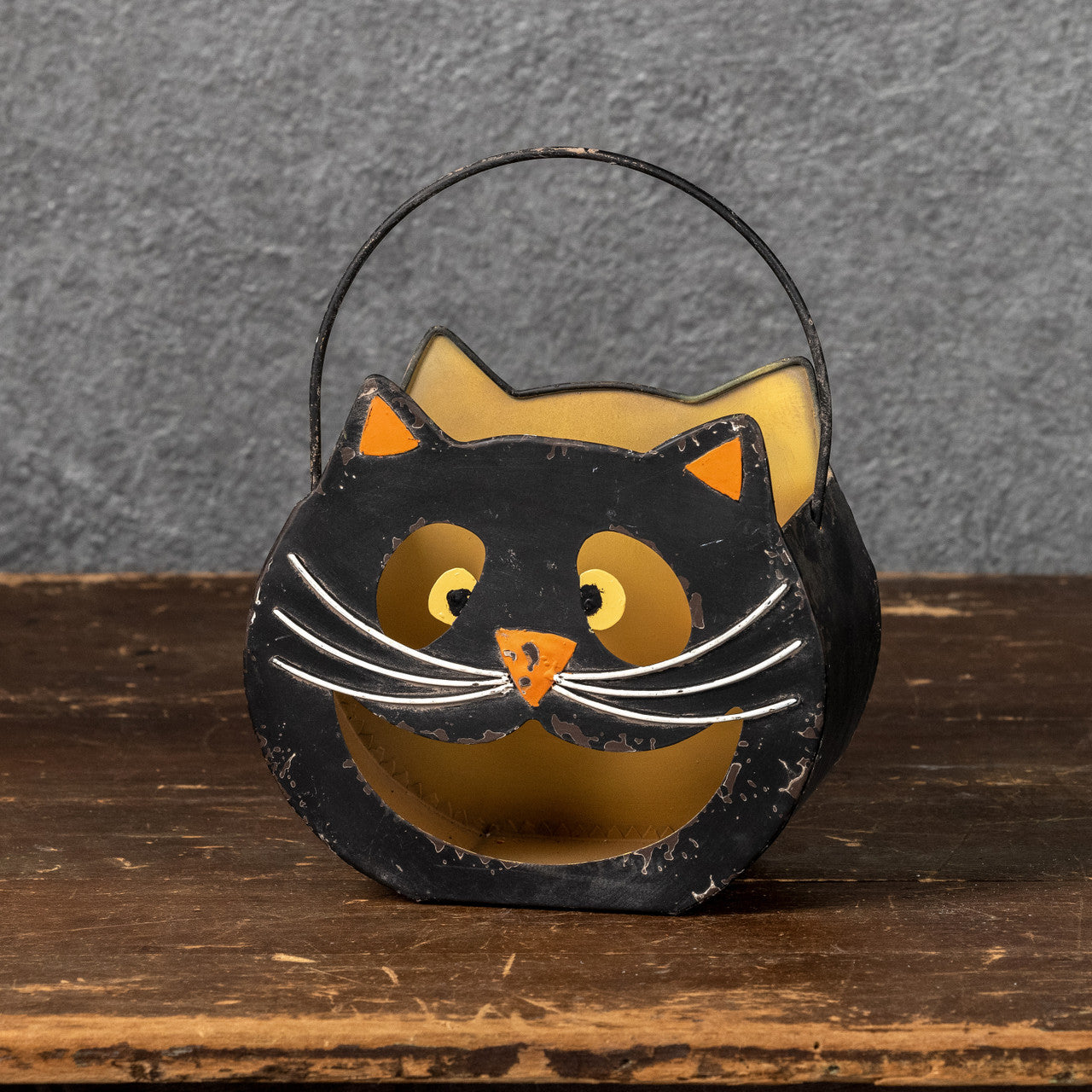 Vintage Black Cat Bucket