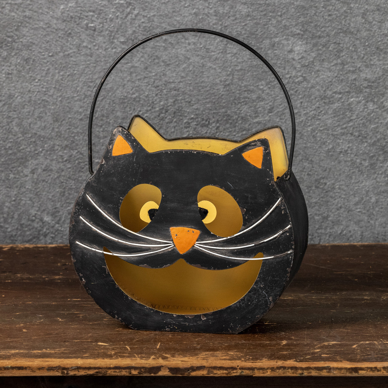 Vintage Black Cat Bucket