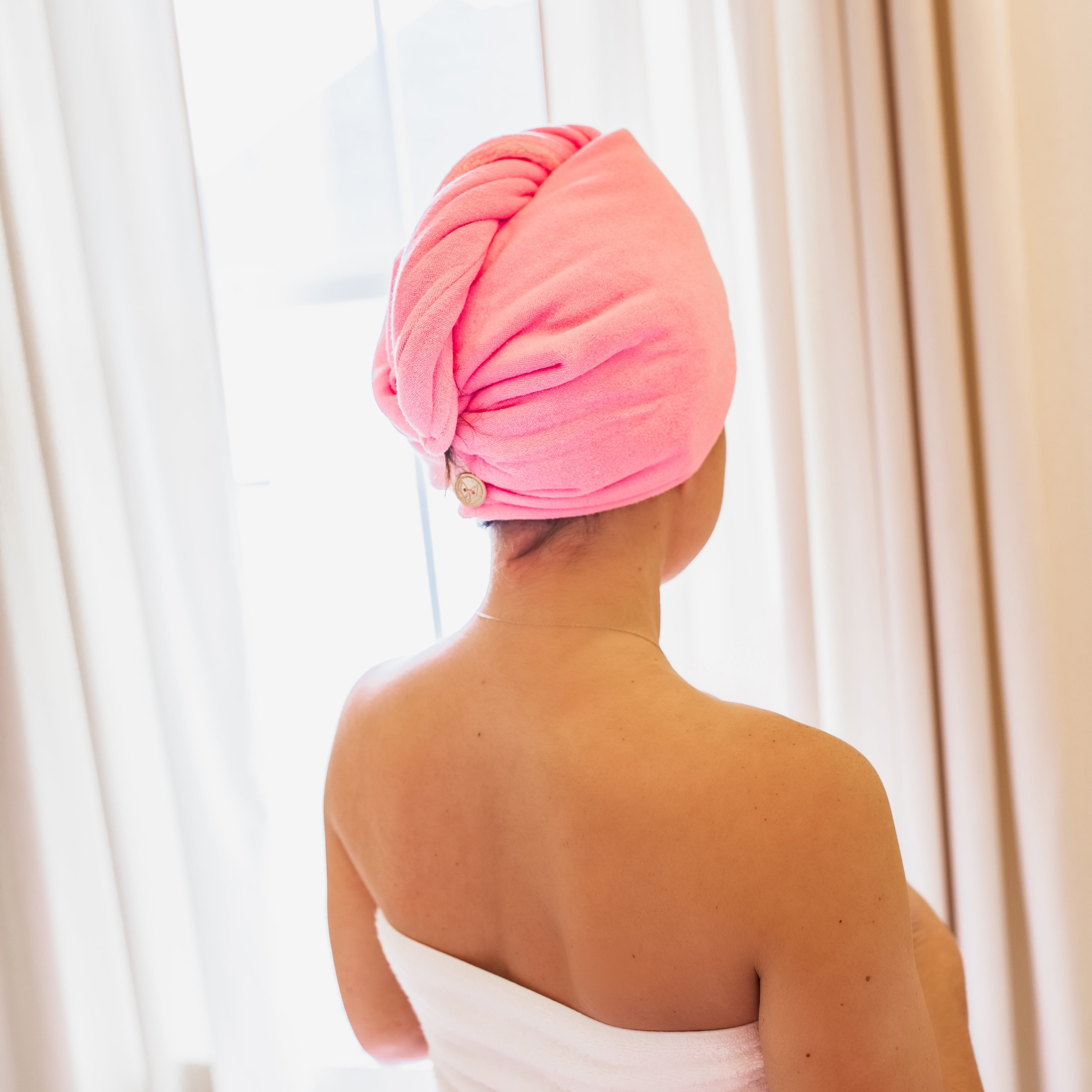 Blue Towel Hair Wrap