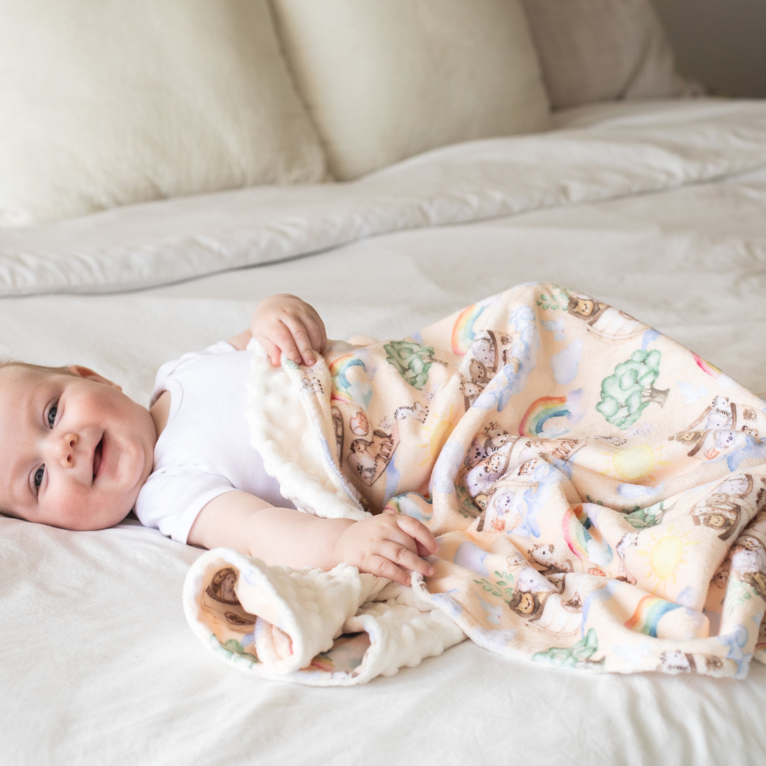 Noah's Ark Minky Baby Blanket