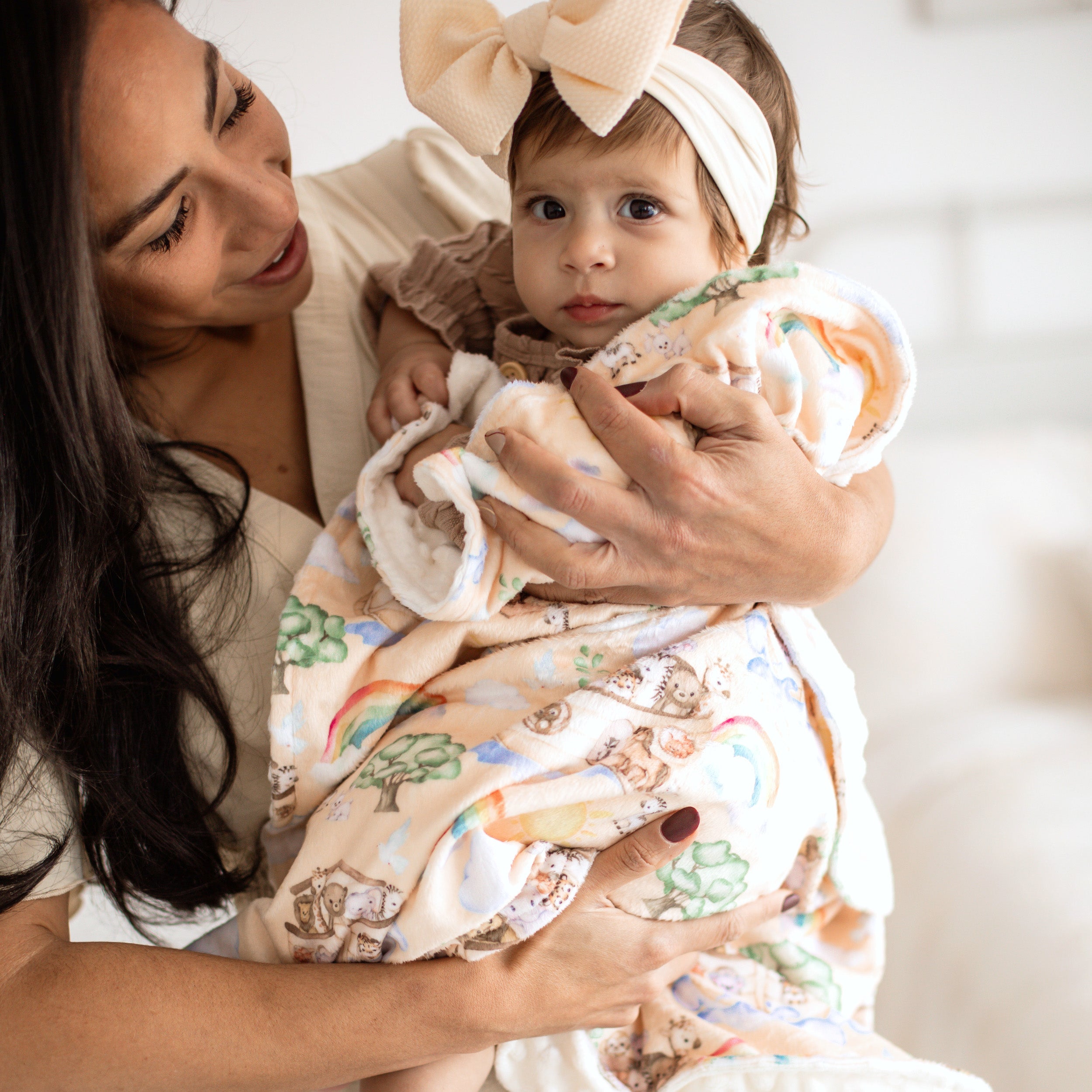 Noah's Ark Minky Baby Blanket
