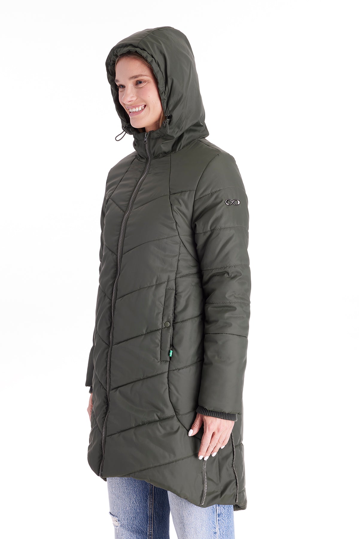 Harper 3 In 1 Maternity Coat Cocoon Mid Thigh