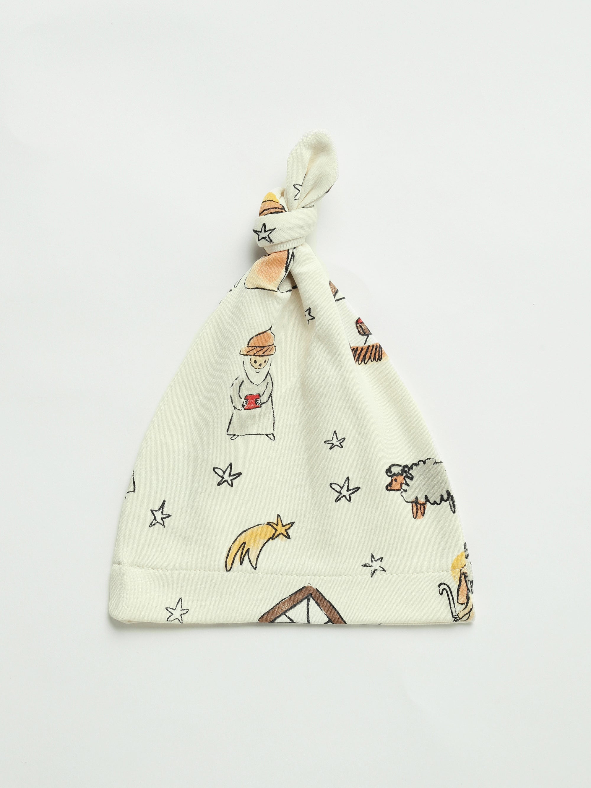 Away In A Manger Knotted Hat Cotton