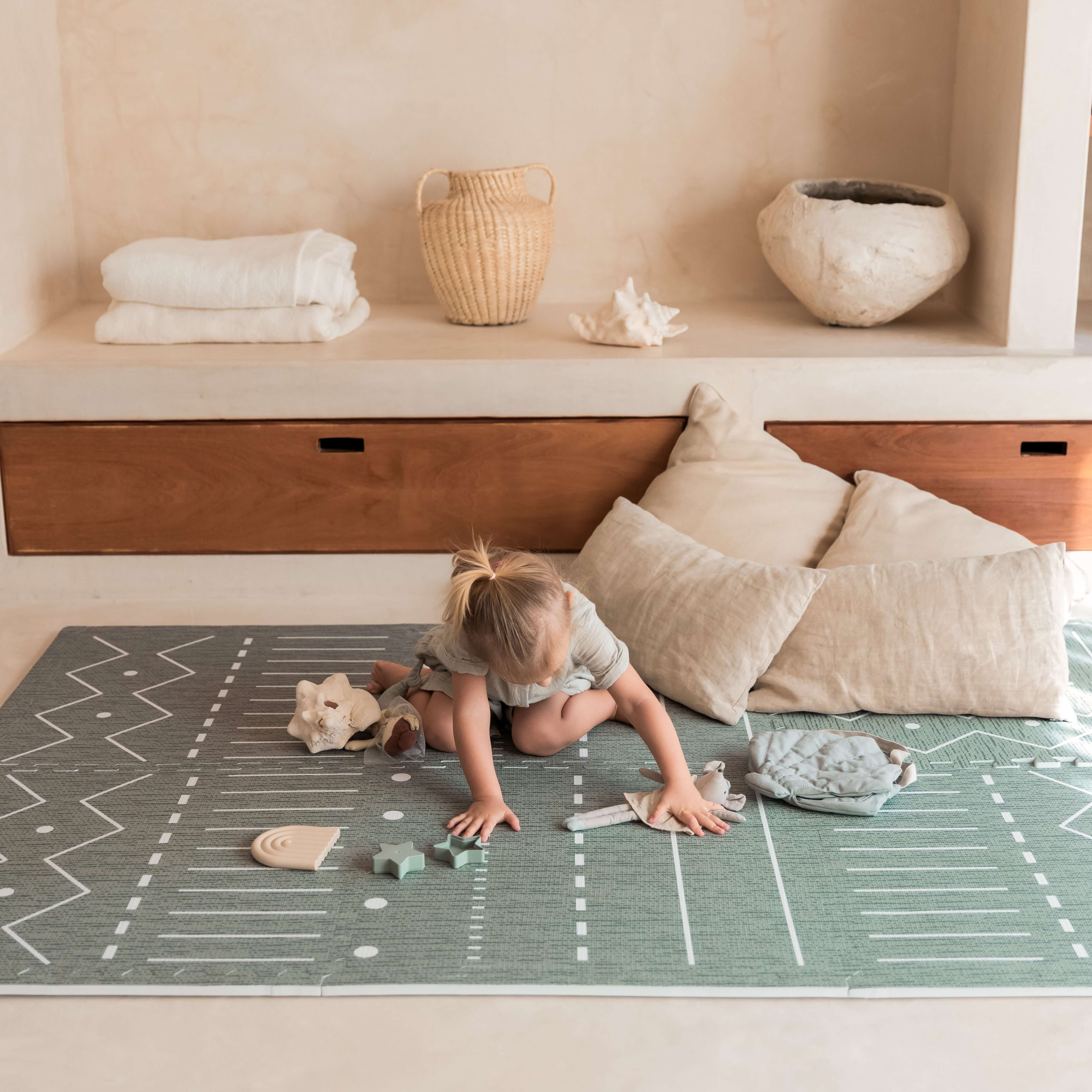 Premium Foam Playmats | Berber - Moss