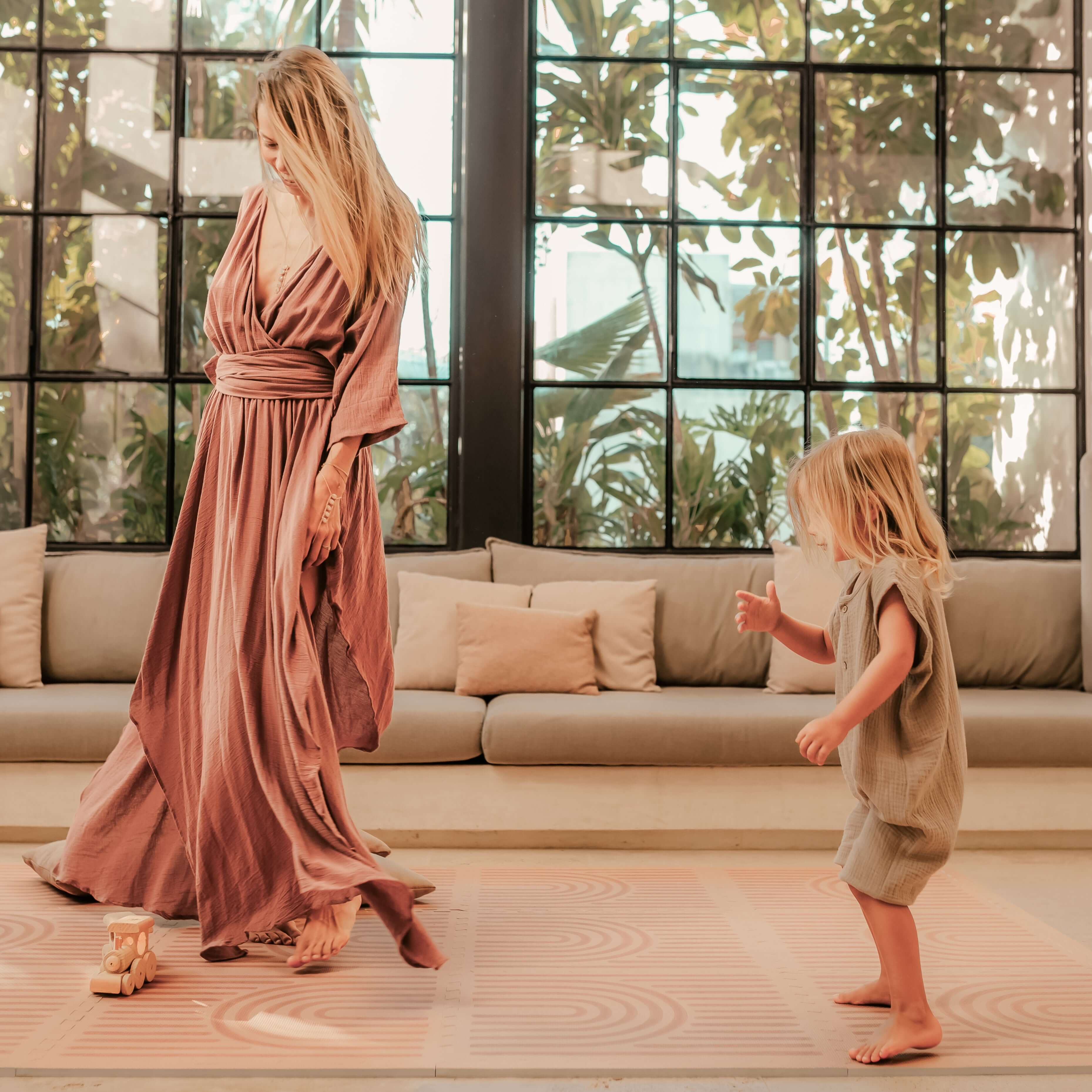 Premium Foam Playmats | Linear - Camel