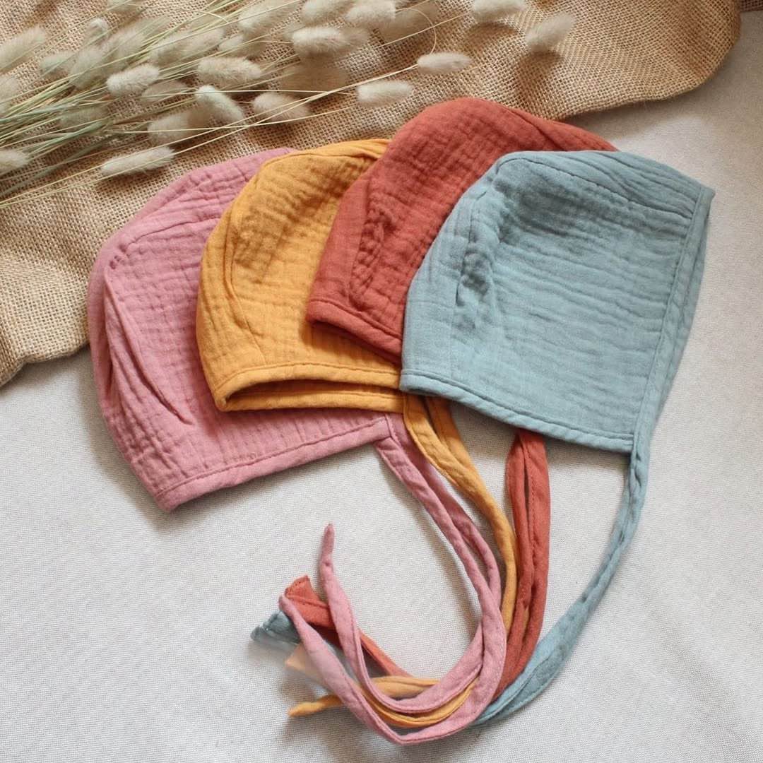 Muslin Bonnet - Rust