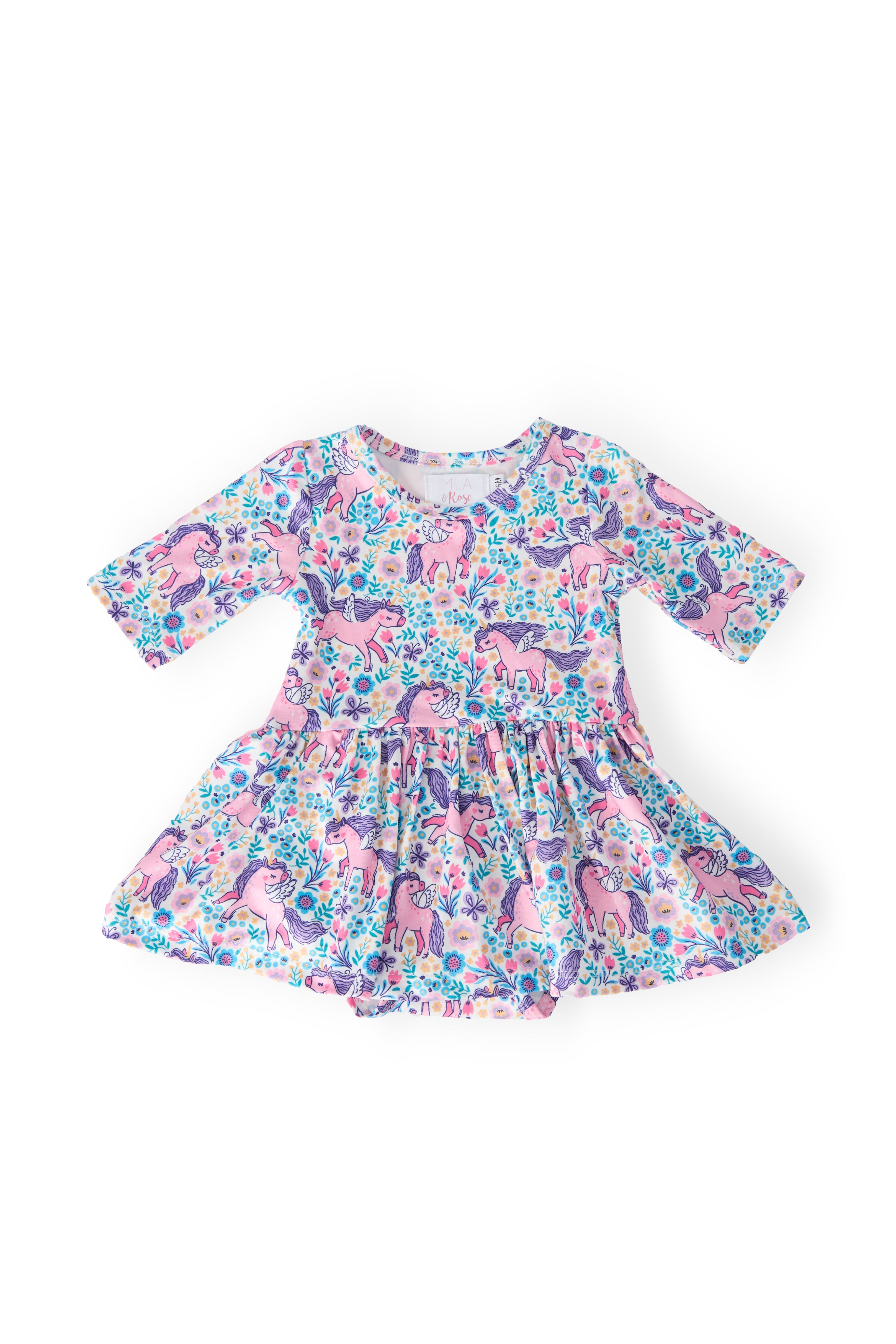 Head In The Clouds 3/4 Sleeve Twirl Bodysuit