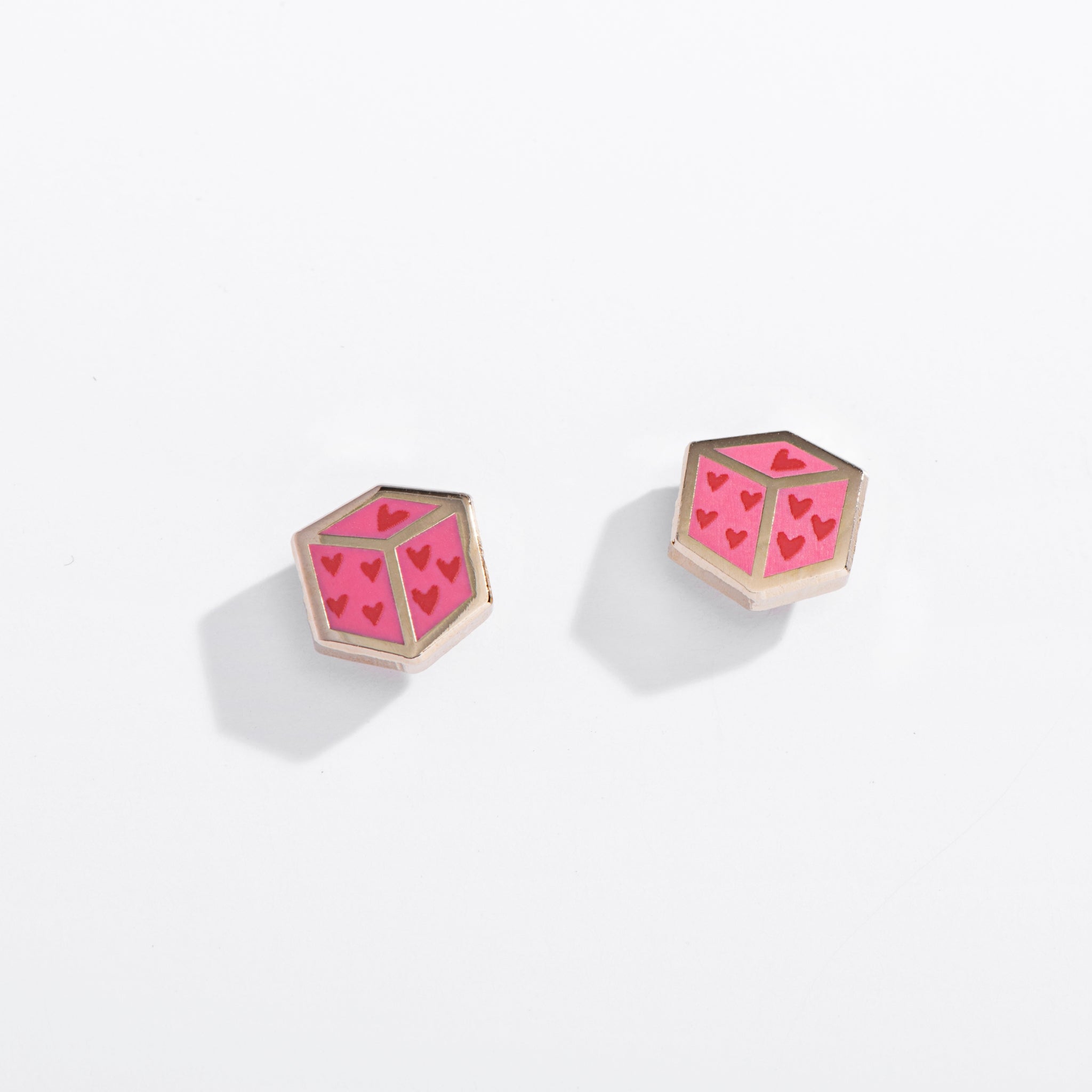 Heart Dice Studs
