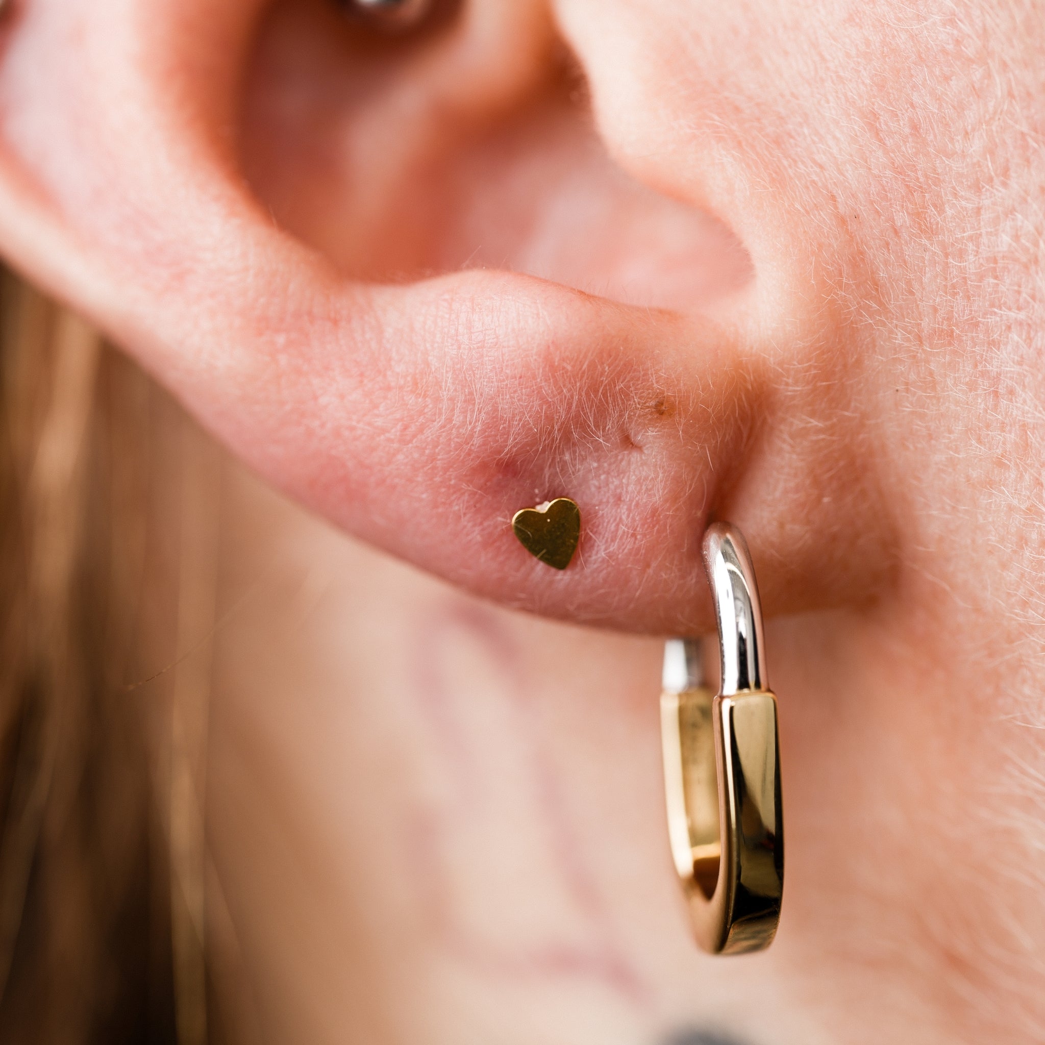 Heart Flat Back Studs