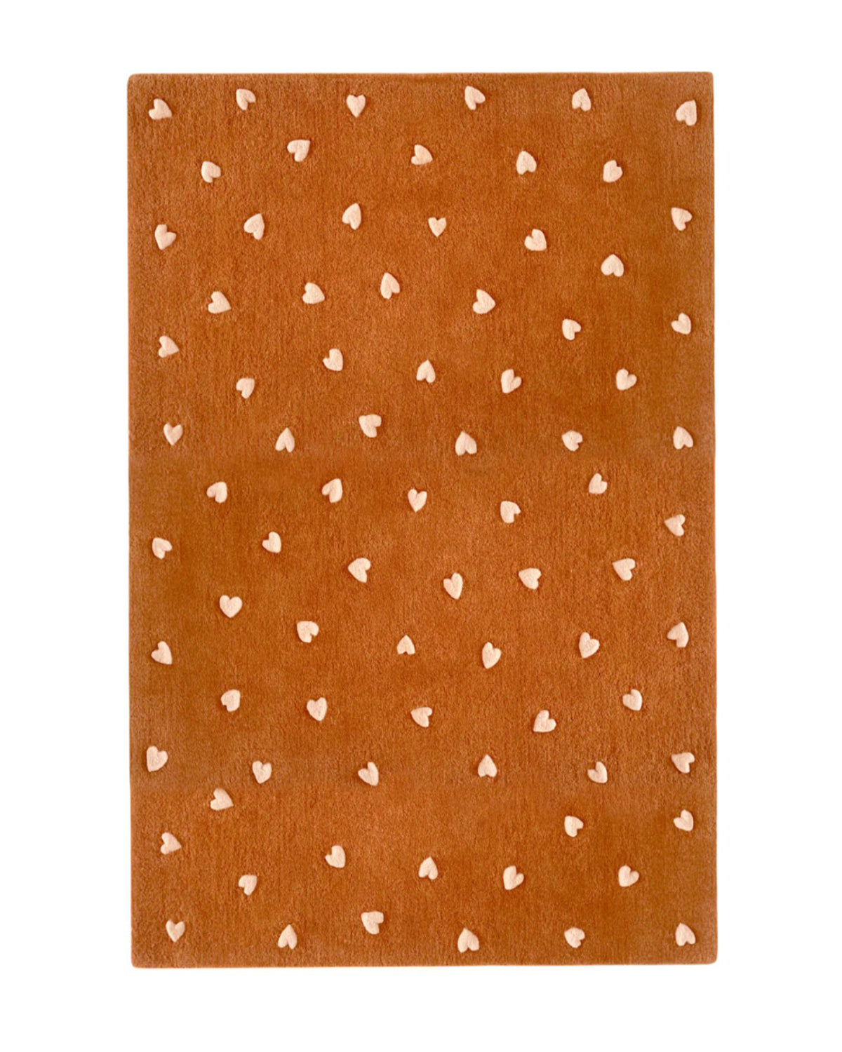 Rug Hearts Brown / Pink Print 5.5 X 7.9 Ft