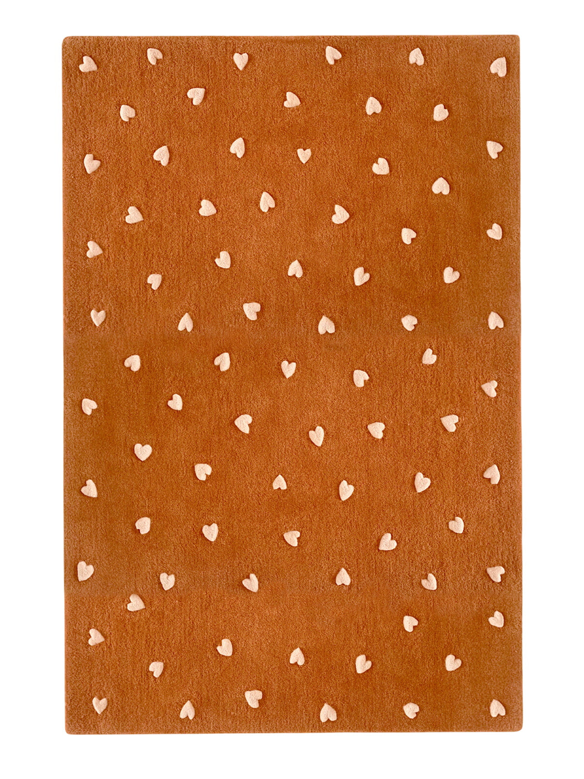Rug Hearts Brown / Pink Print 6.5 X 9.8 Ft