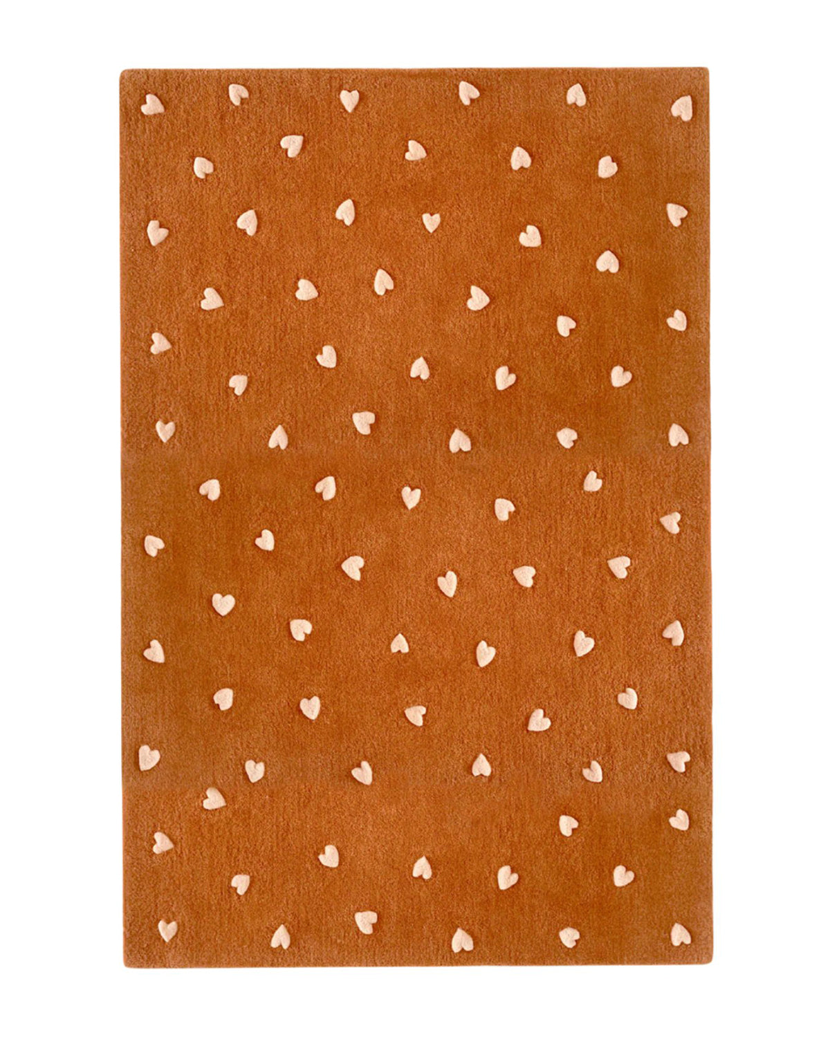 Rug Hearts Brown / Pink Print 6.5 X 9.8 Ft