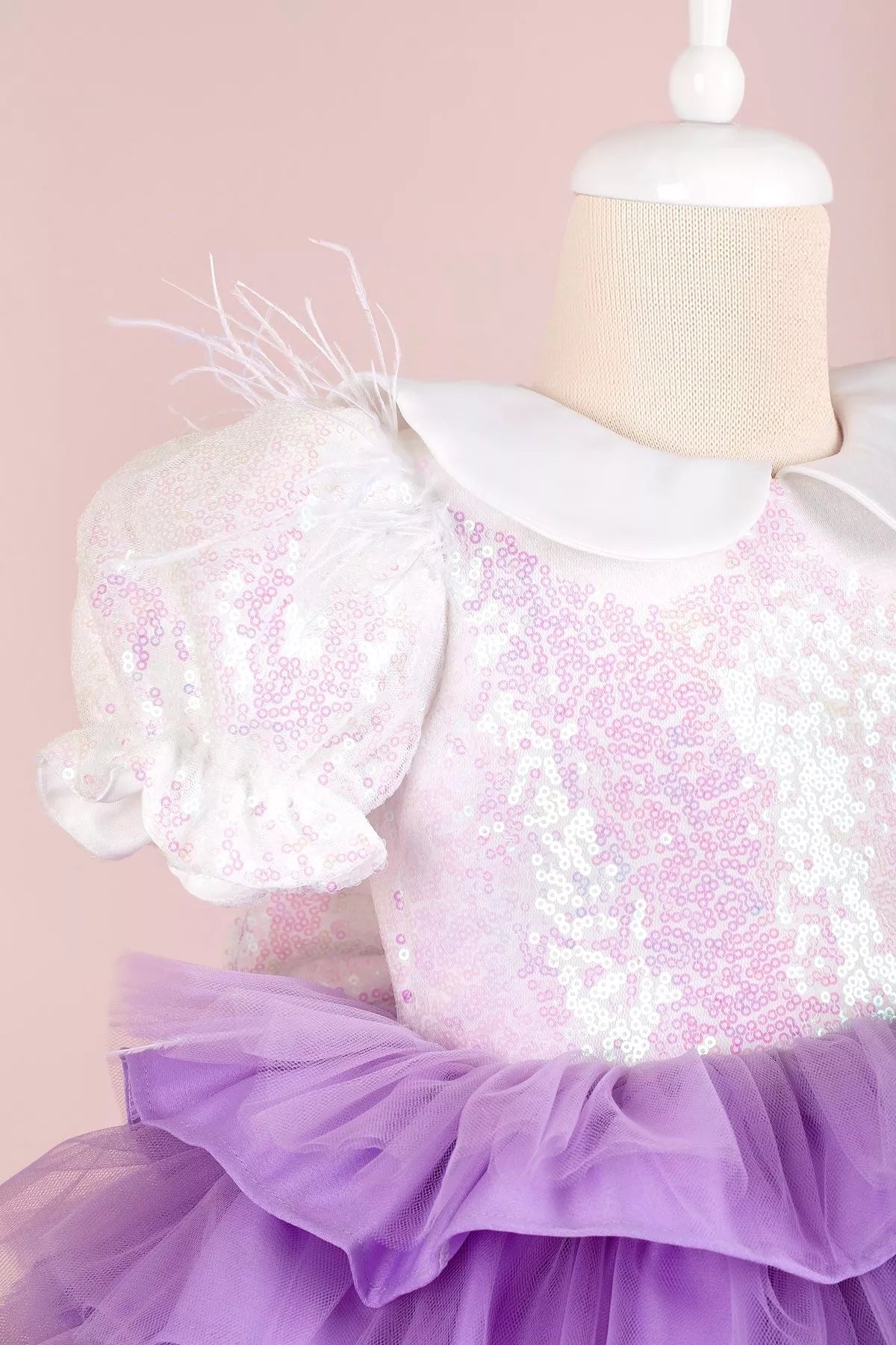 Helena White & Lilac Party Dress