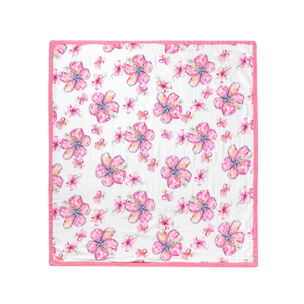 Hibiscus Kiss Baby Quilt