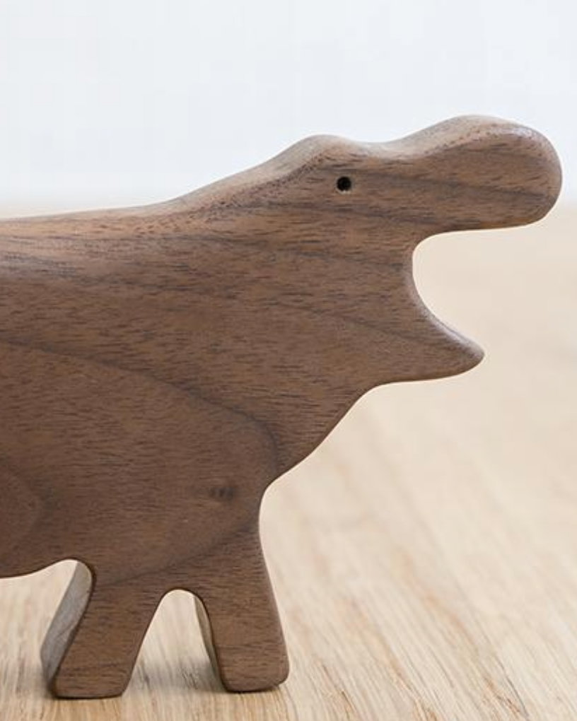 Rattle Wooden Hippo