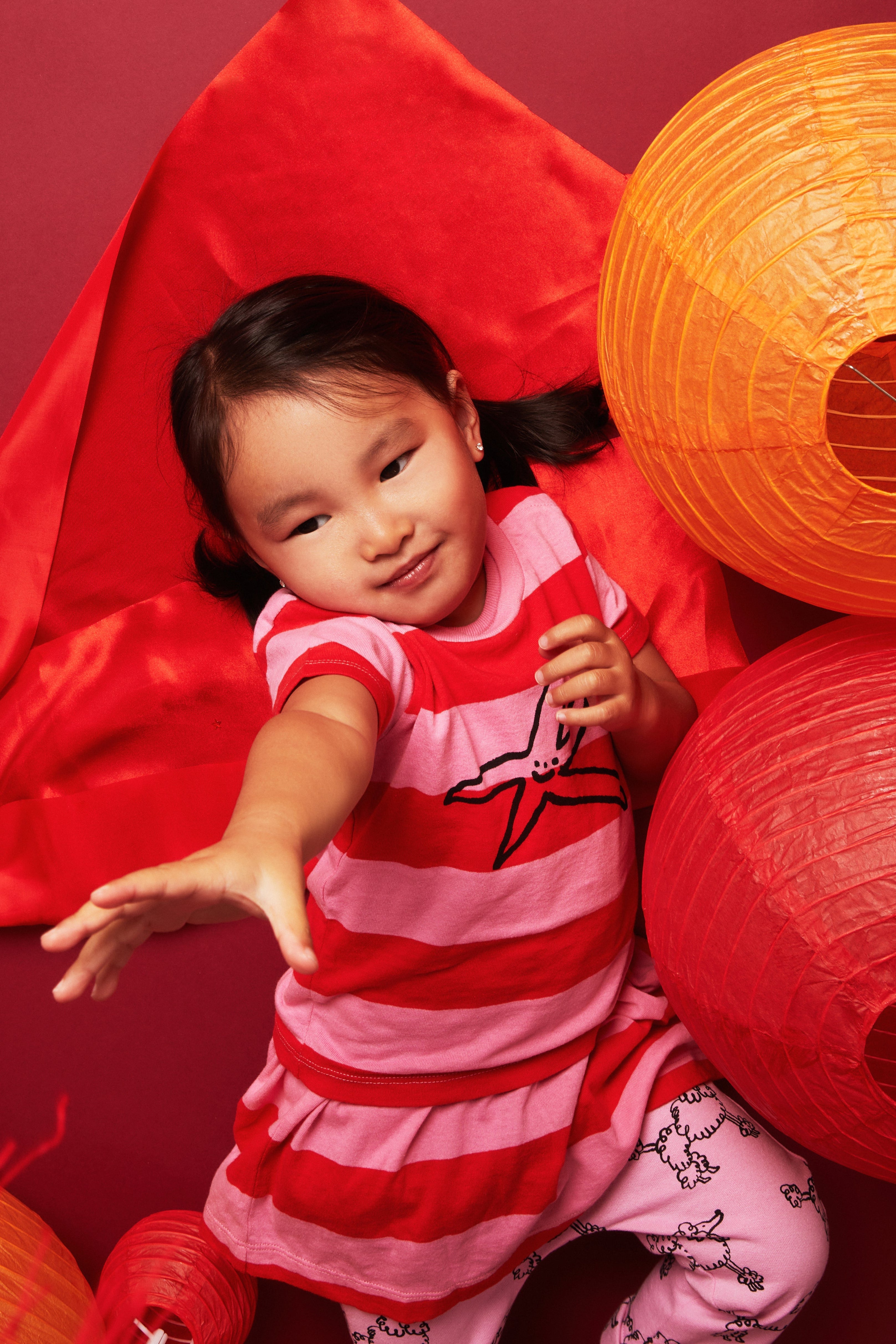 Recycled Cotton Stripe Starfish Baby T-shirt