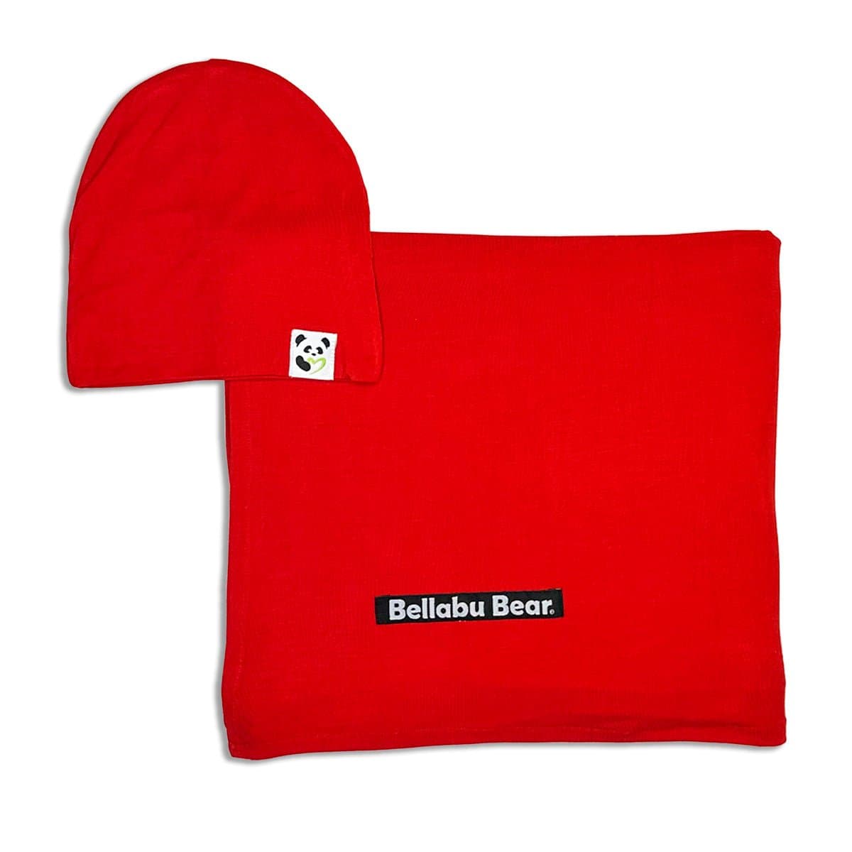 Winterberry Red Bamboo Swaddle & Beanie Set