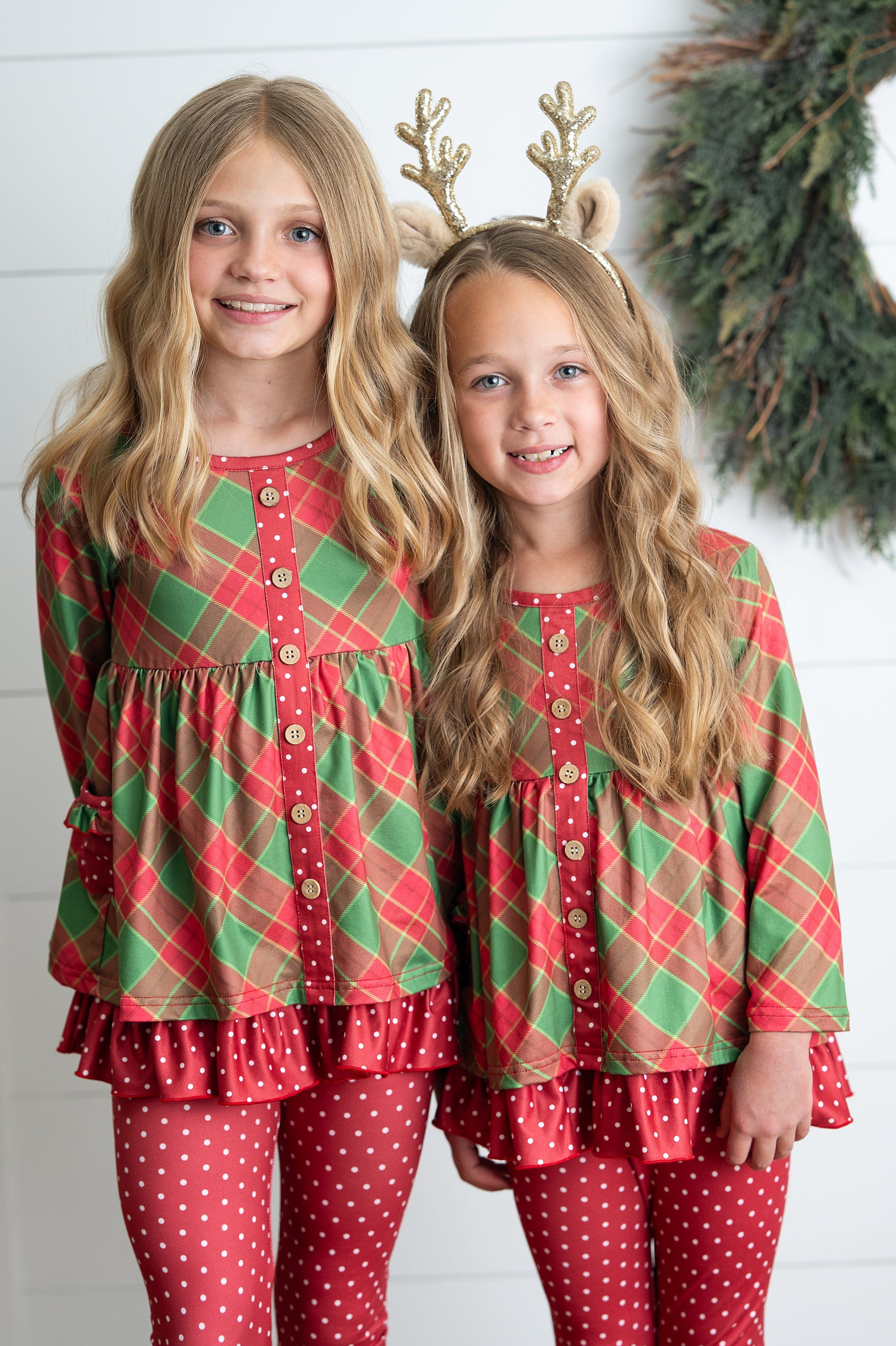 Holiday Plaid Pocket Pant Set