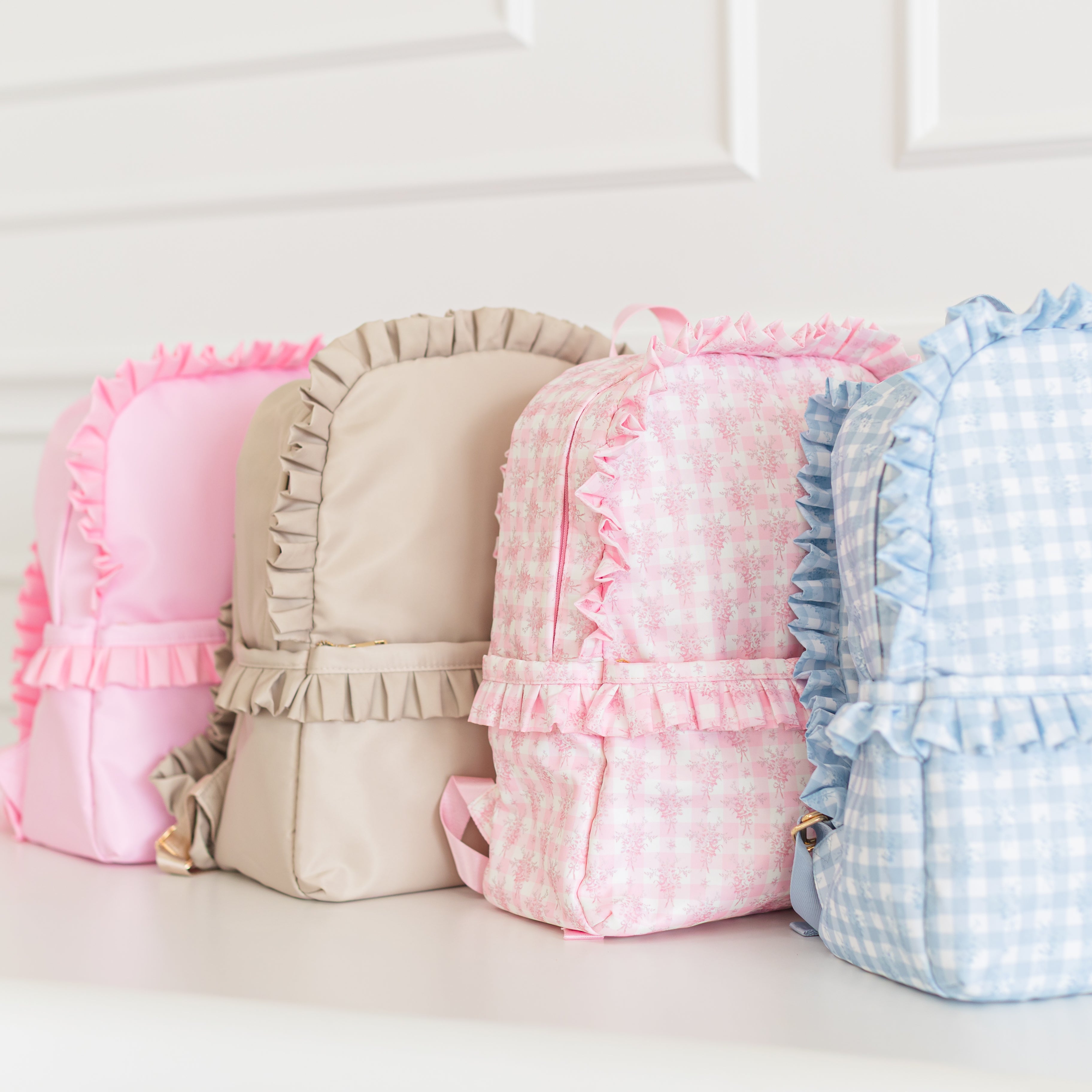 Ruffled Nylon Backpack