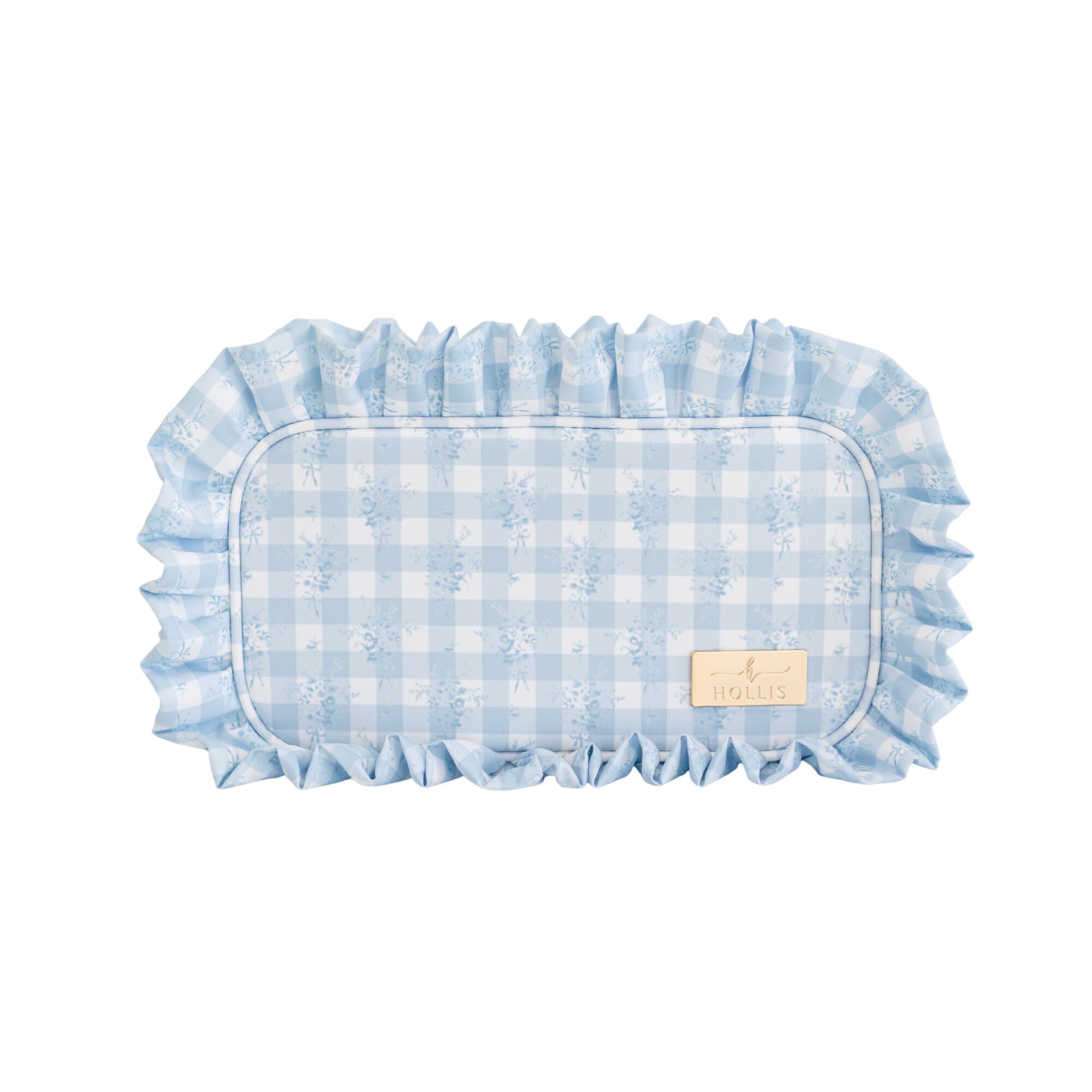 Ruffled Nylon Medium Pouch