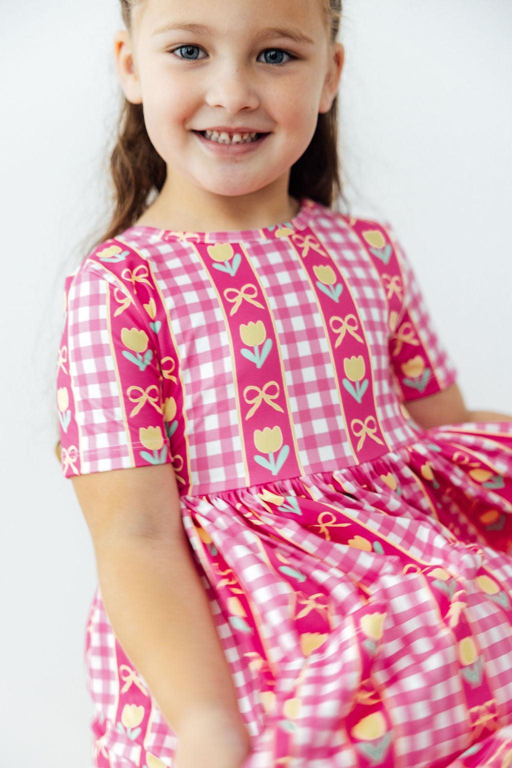 I Love You Tulip Much S/s Pocket Twirl Dress