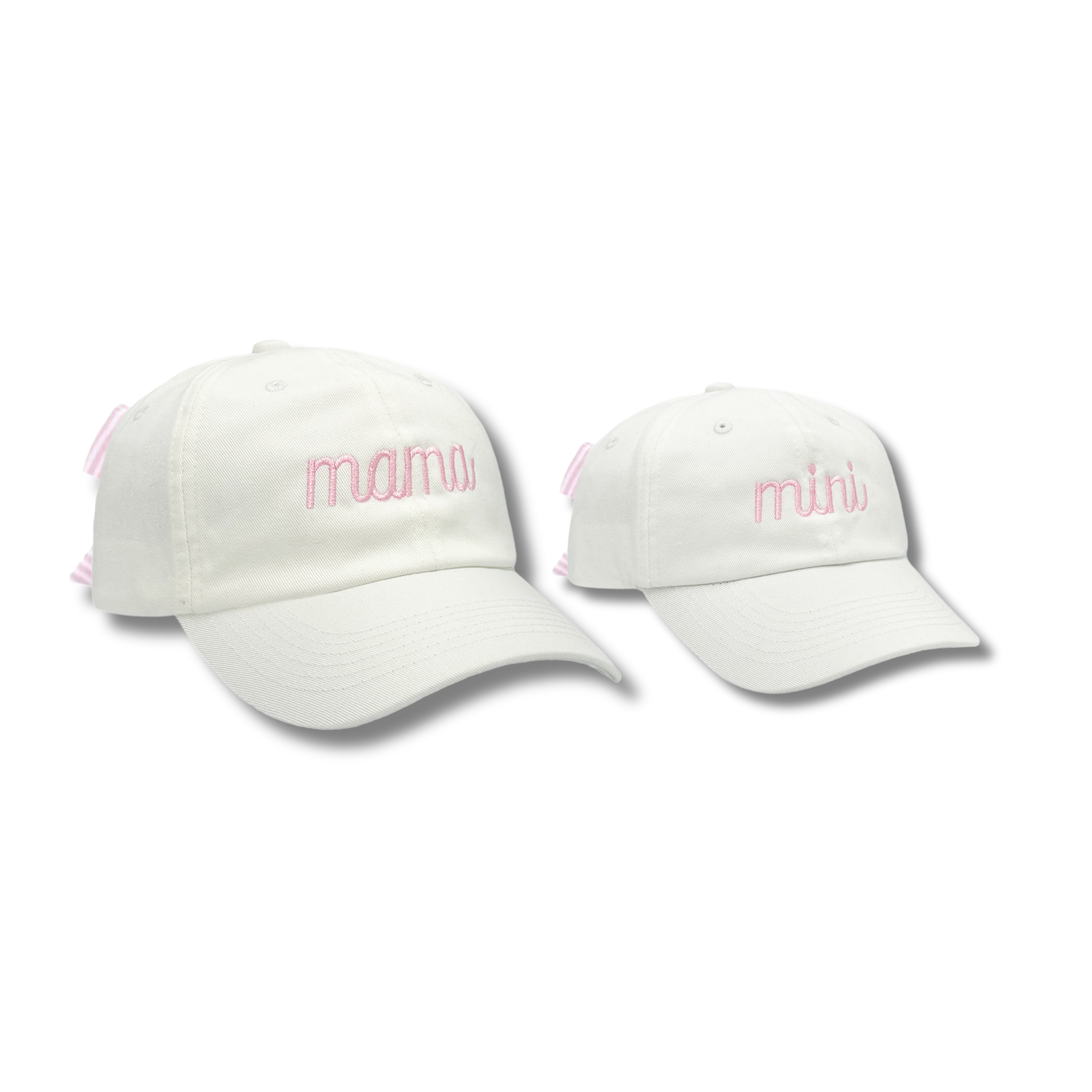 Mama & Mini Bow Baseball Hat Set (baby & Adult, Youth & Adult)