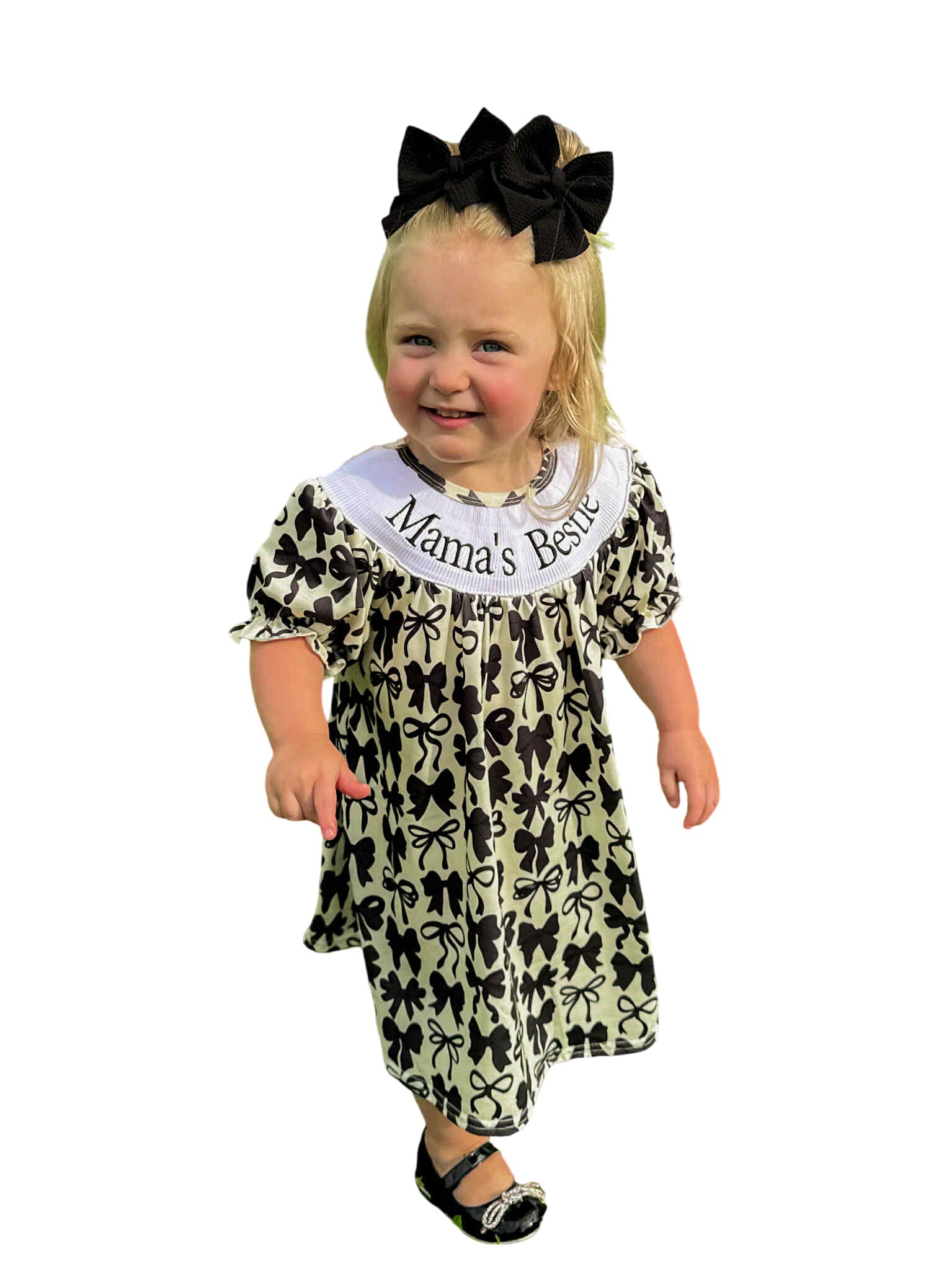 Smocked Bows Mamas Bestie Dress