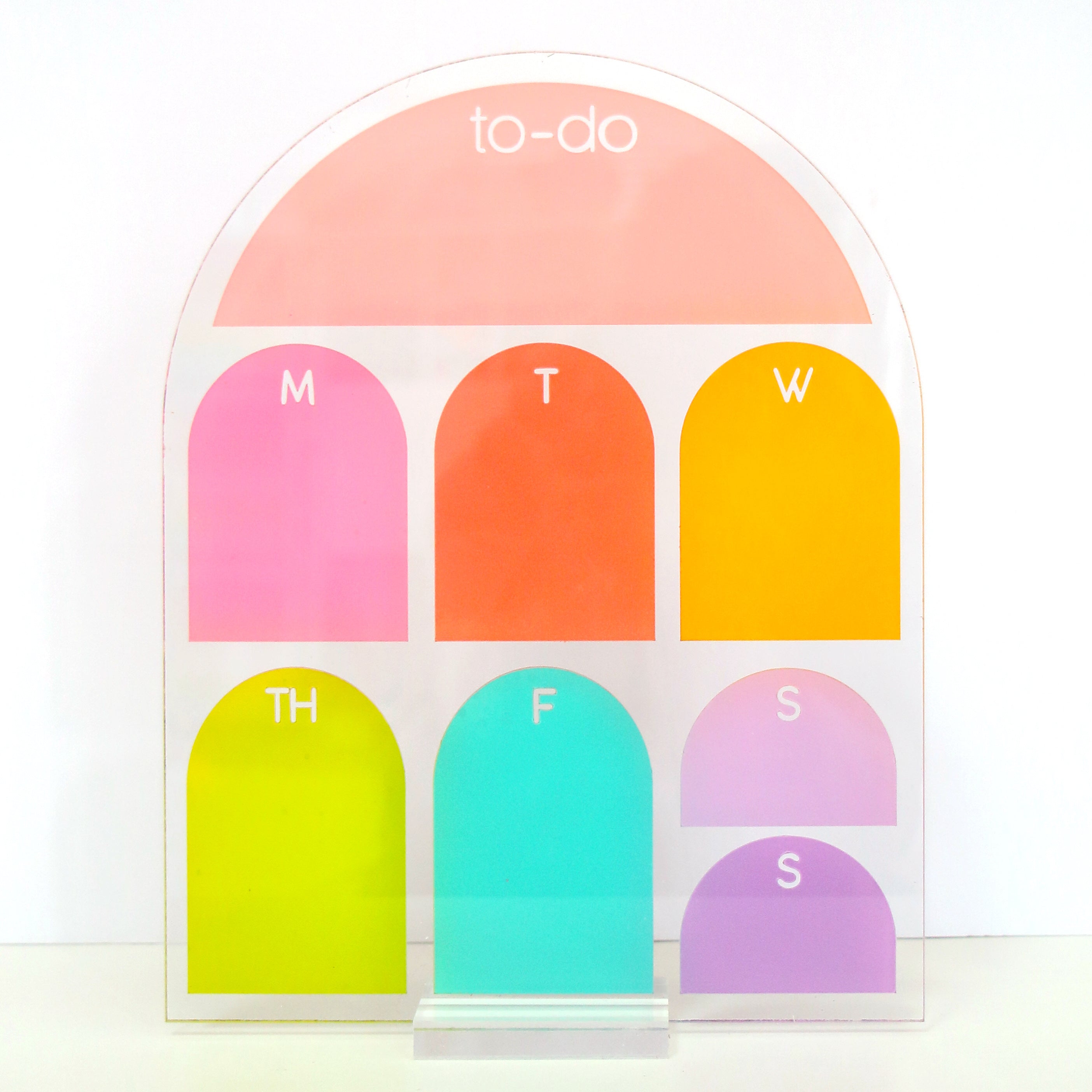 Weekly Rainbow Arch Standing Dry Erase Board