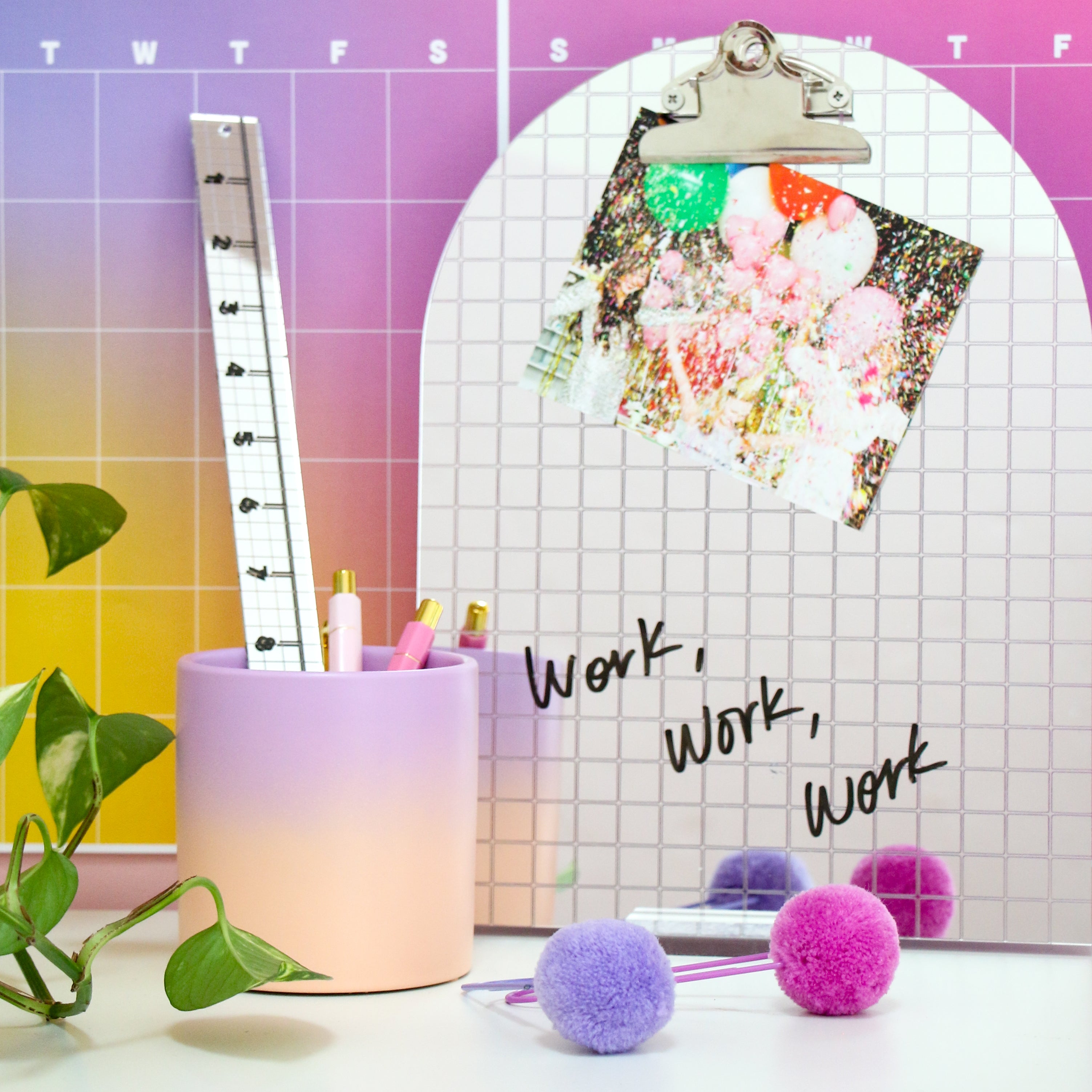 Lavender To Peach Pen Cup