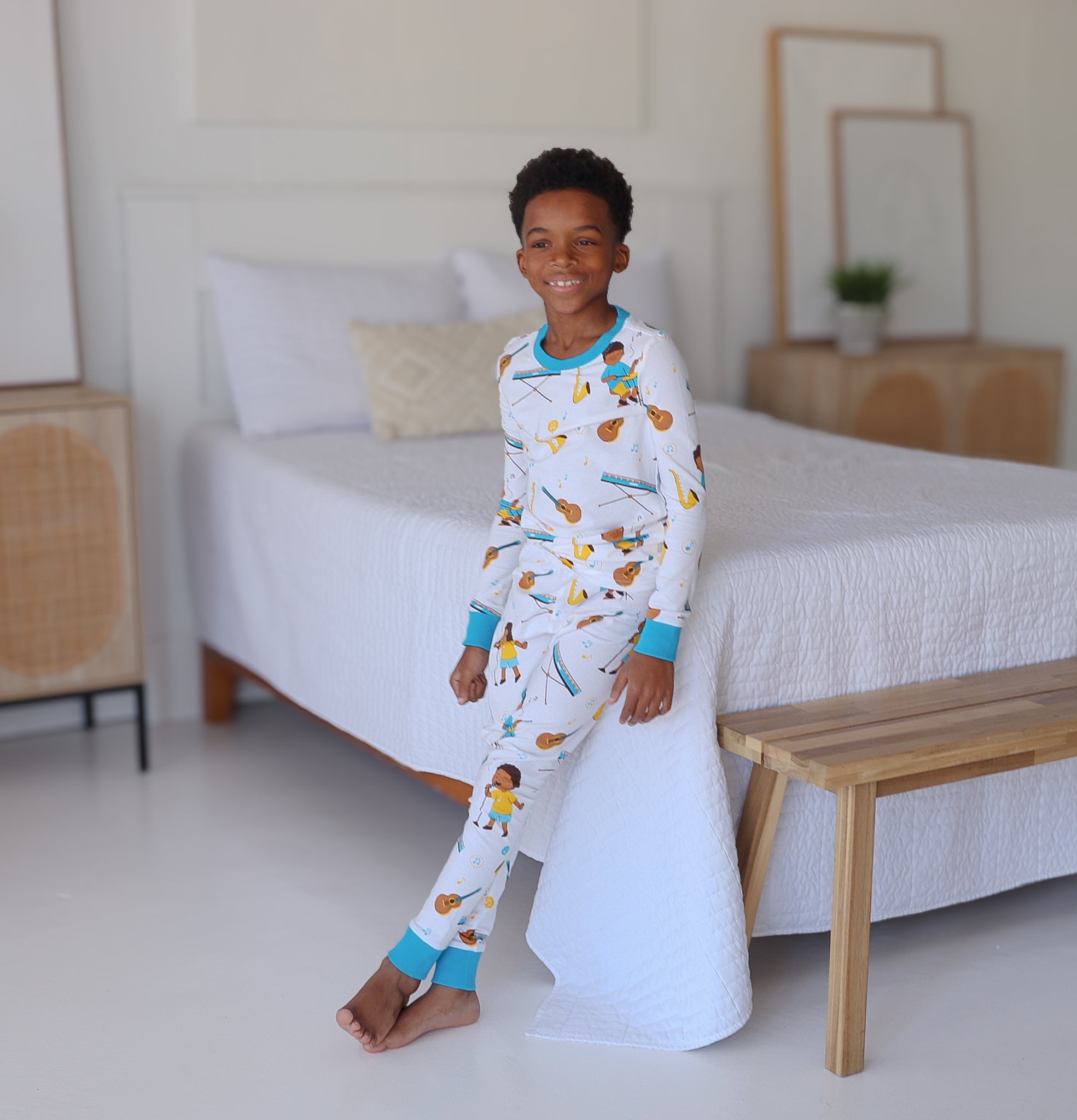 Rhythm & Dreams Musical Pj Set Snug Fit Pajamas Set Boys Toddler Size 4t - 12