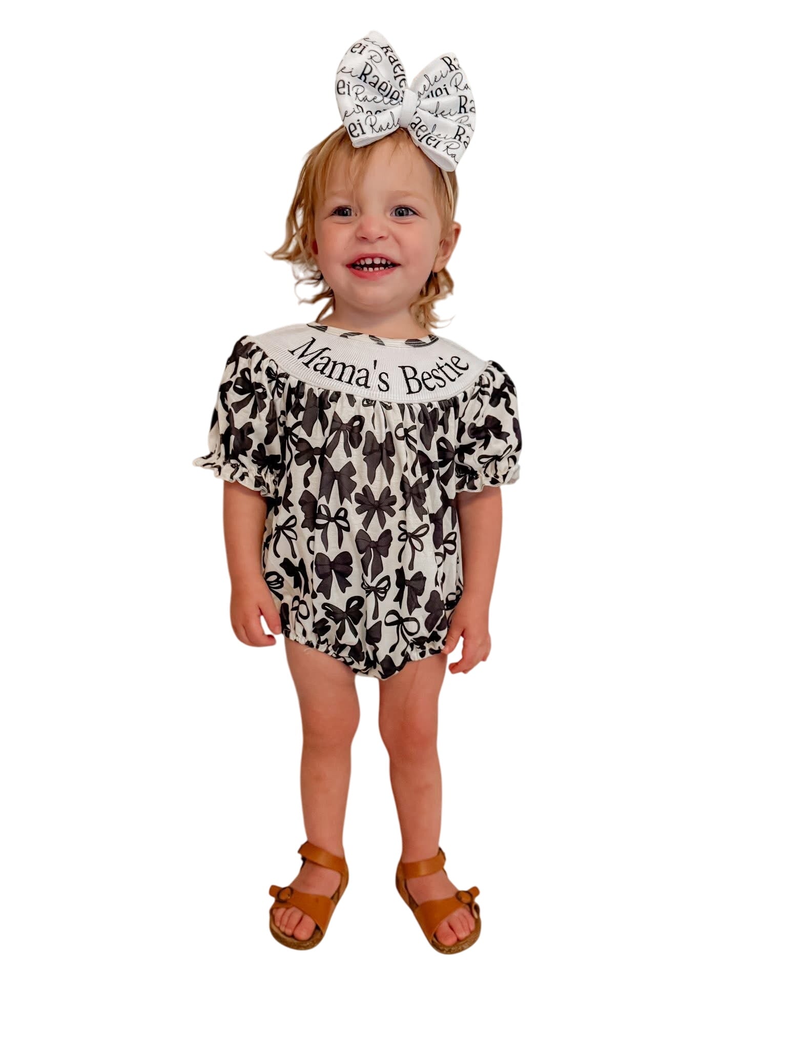 Smocked Bows Mamas Bestie Romper